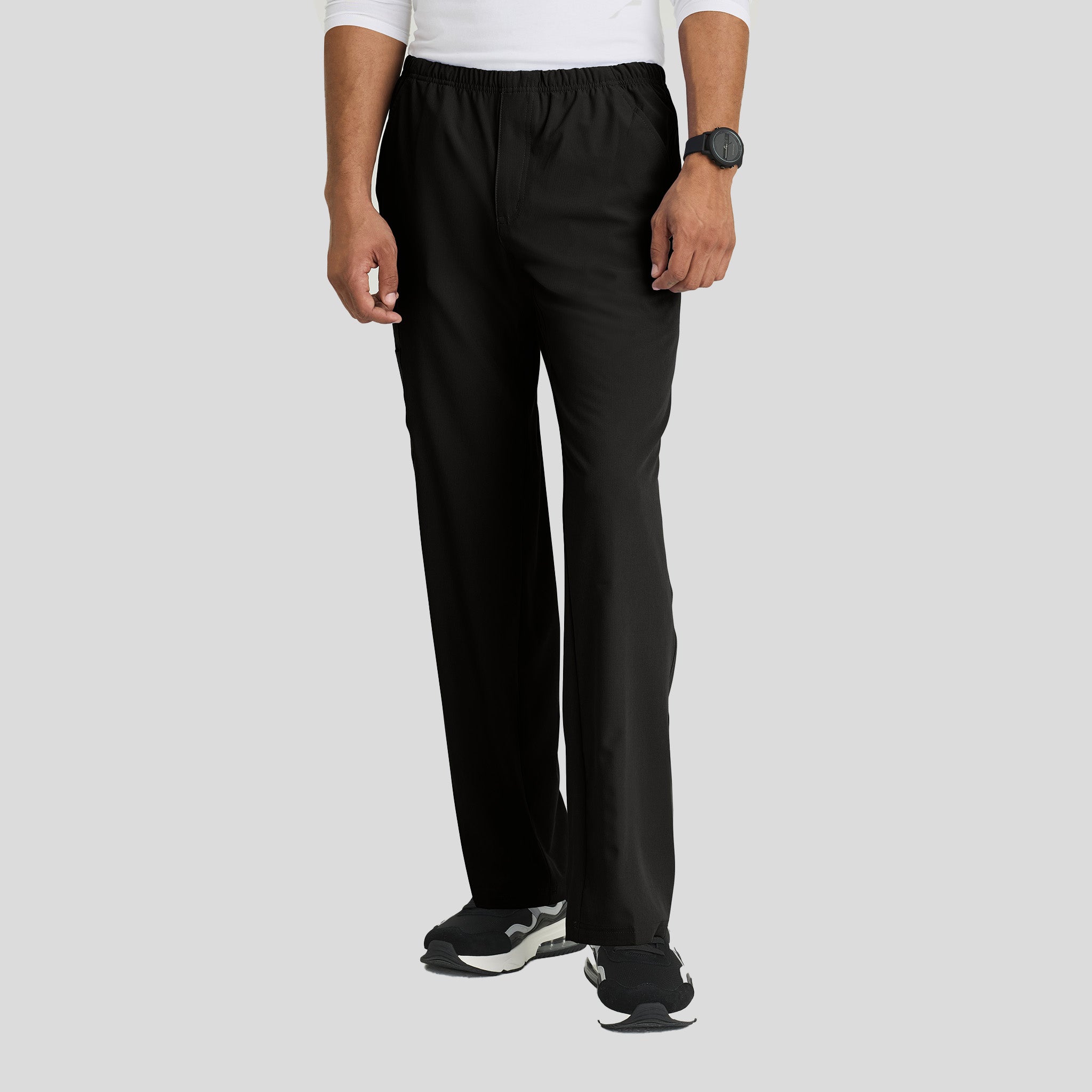 Men's Structure 4-Pockets Zip-Fly Scrub Pant | Black