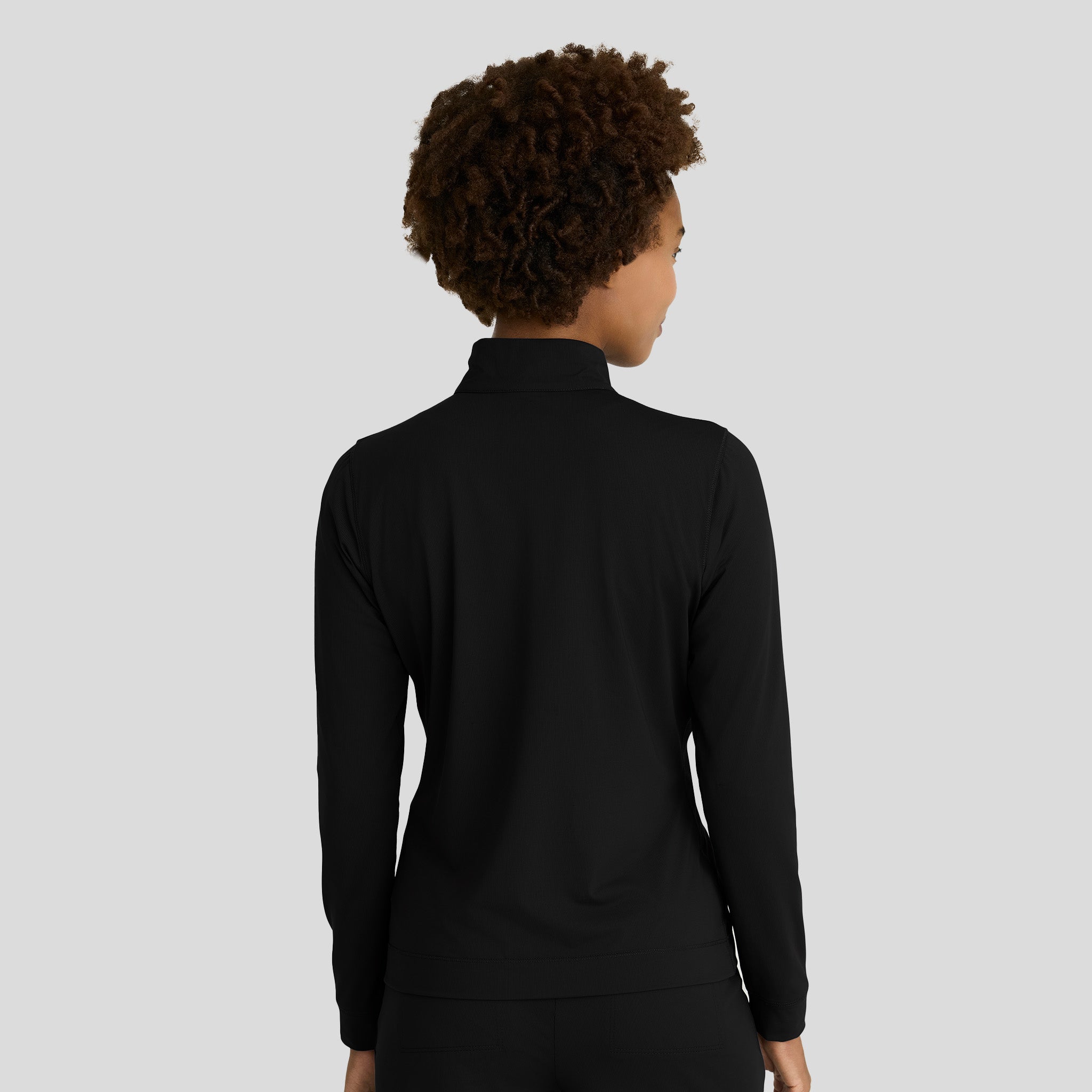 Atlas Women's Mock Neck Long Sleeve Top | Black