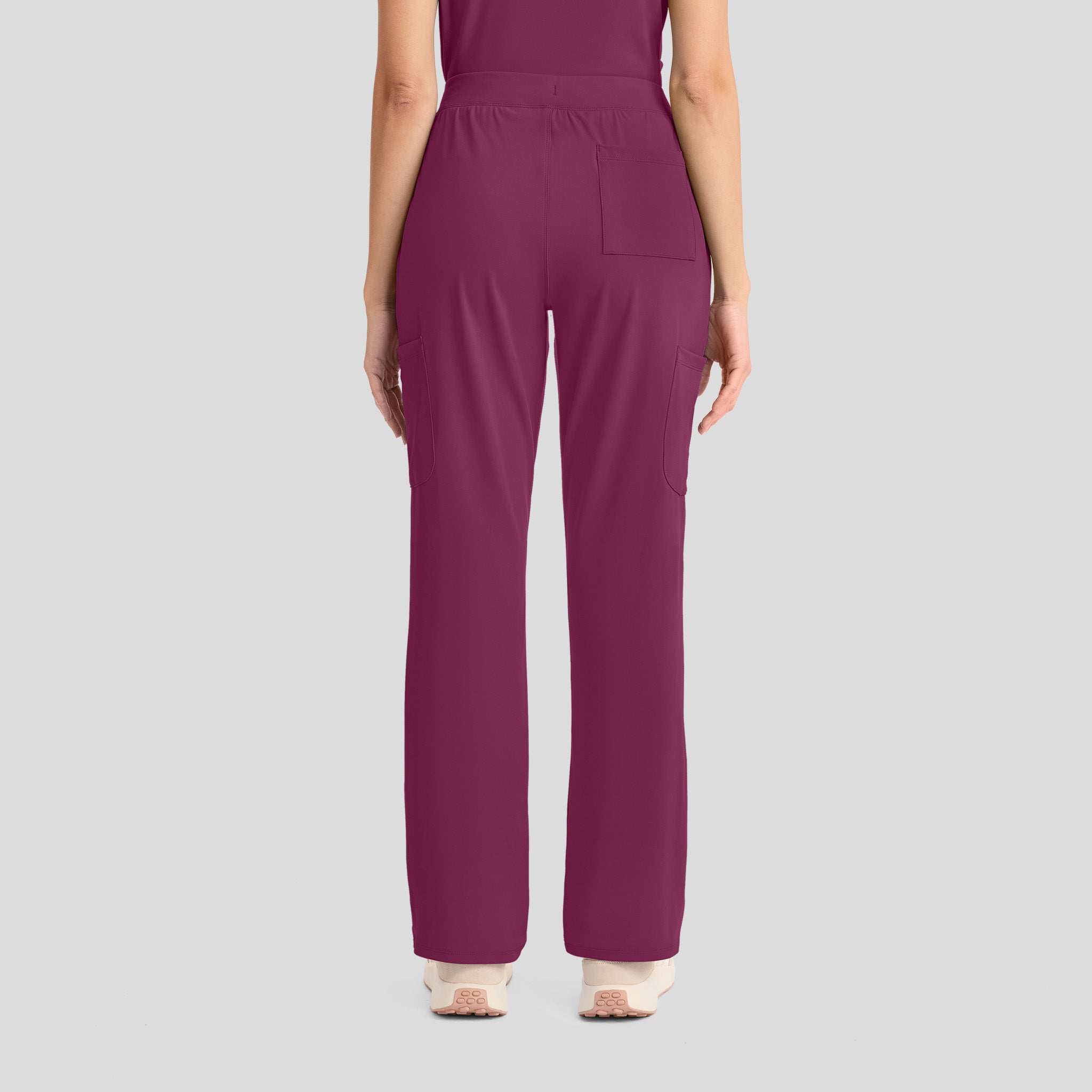 Achieve Pull-On Straight Leg Scrub Pant | Wine