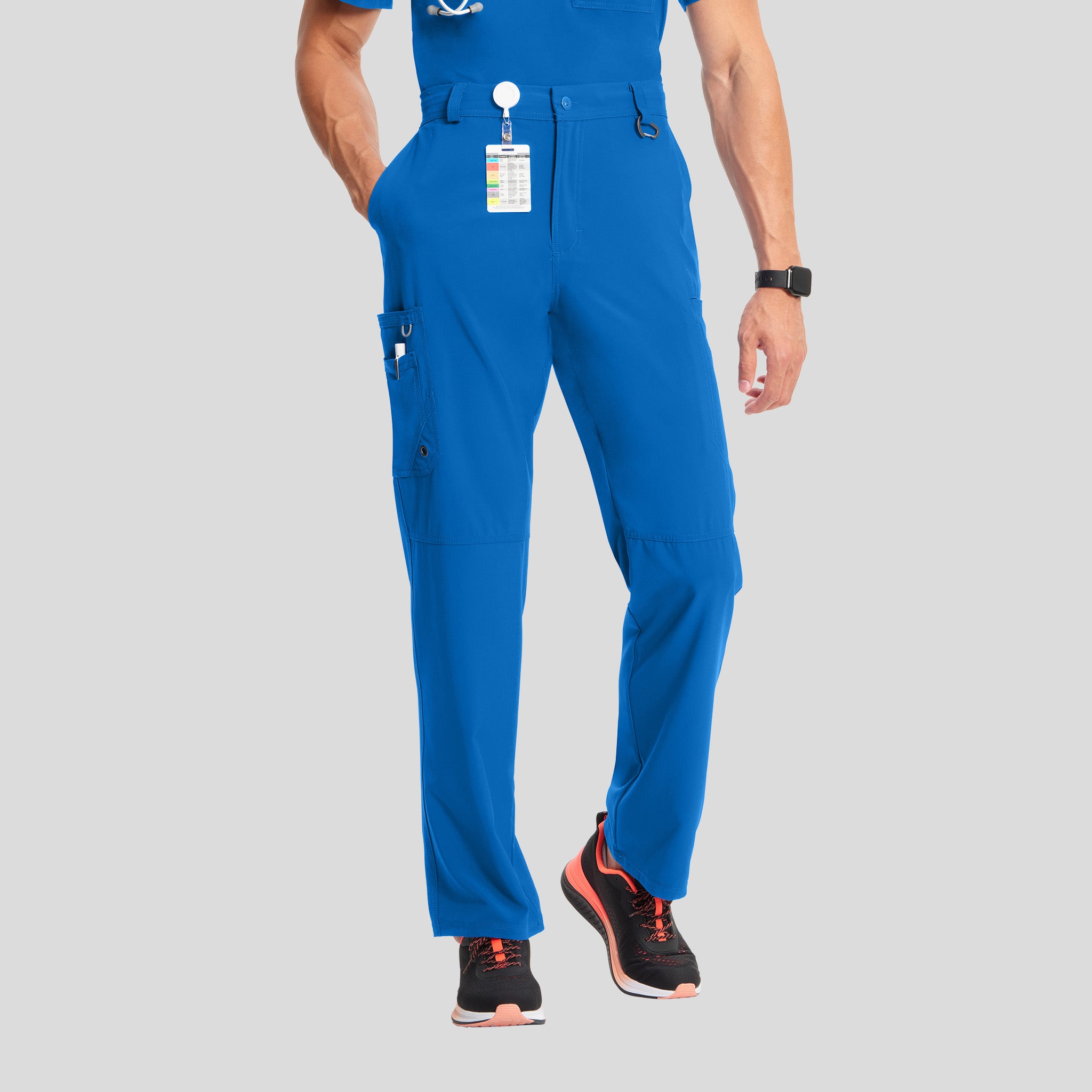 Men's Zip Fly Cargo Scrub Pant | Royal