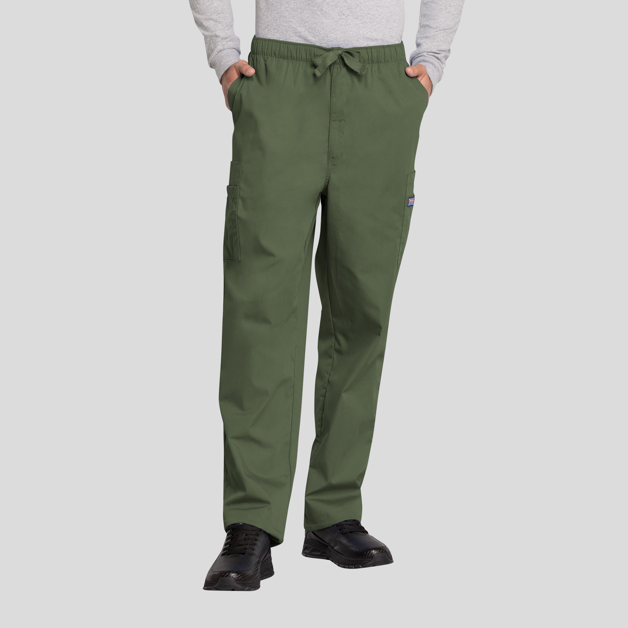 Men's Drawstring Cargo Scrub Pant | Olive