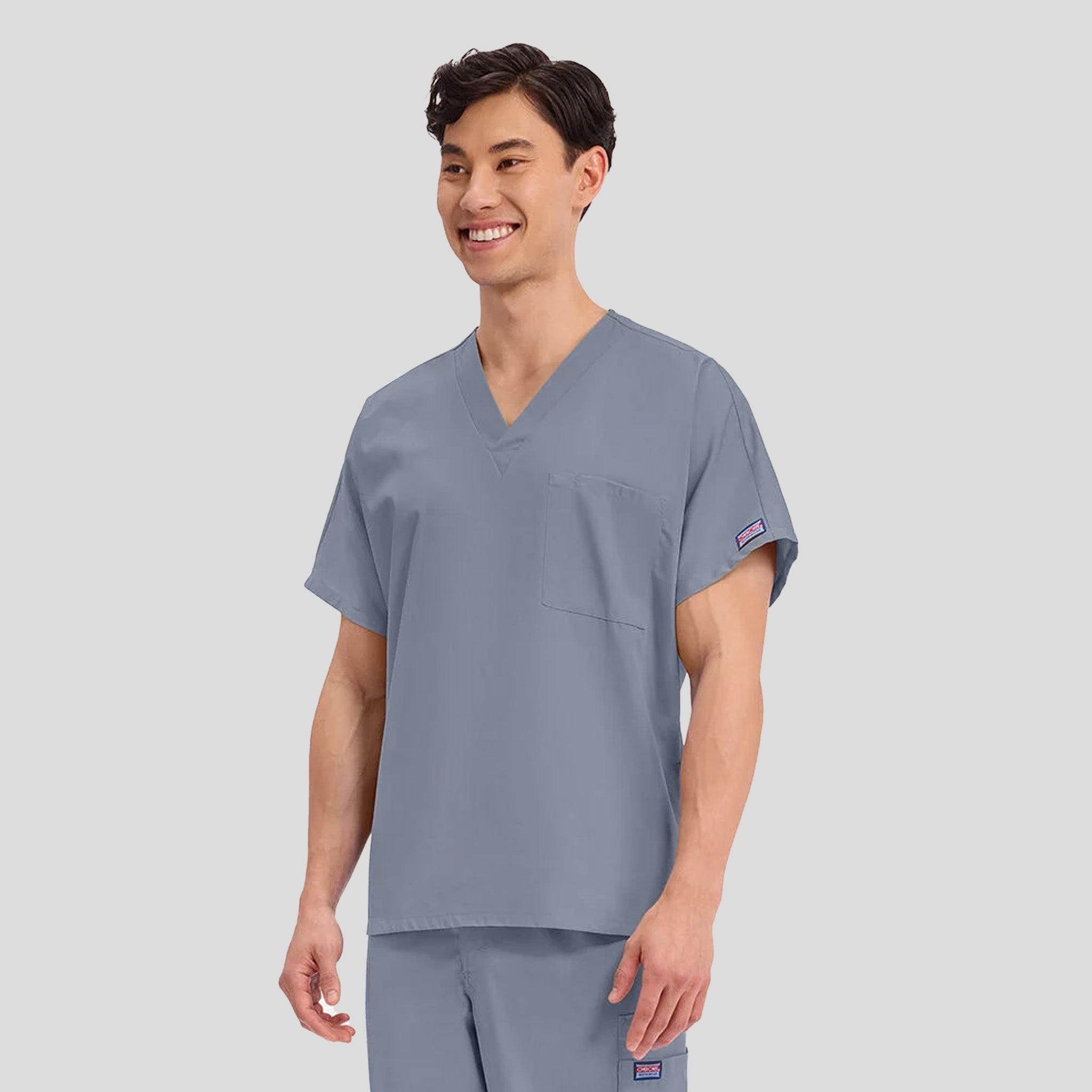 Unisex V-Neck 1 Pocket | Grey