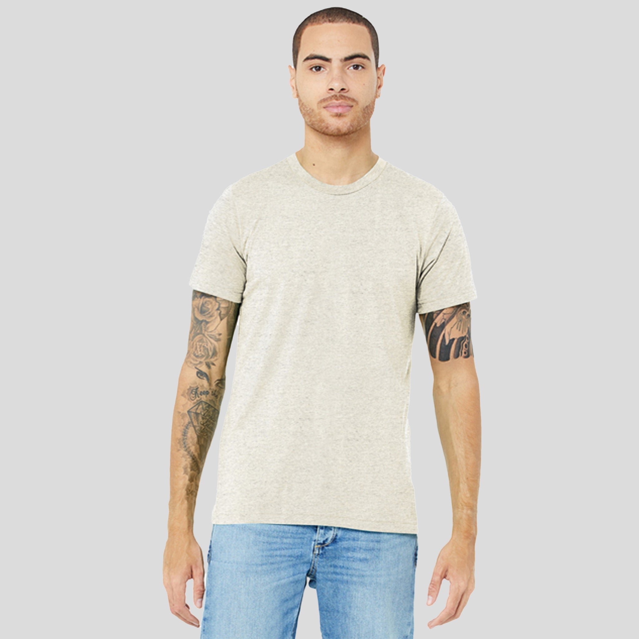 Unisex Triblend Short Sleeve Tee | Oatmeal Triblend