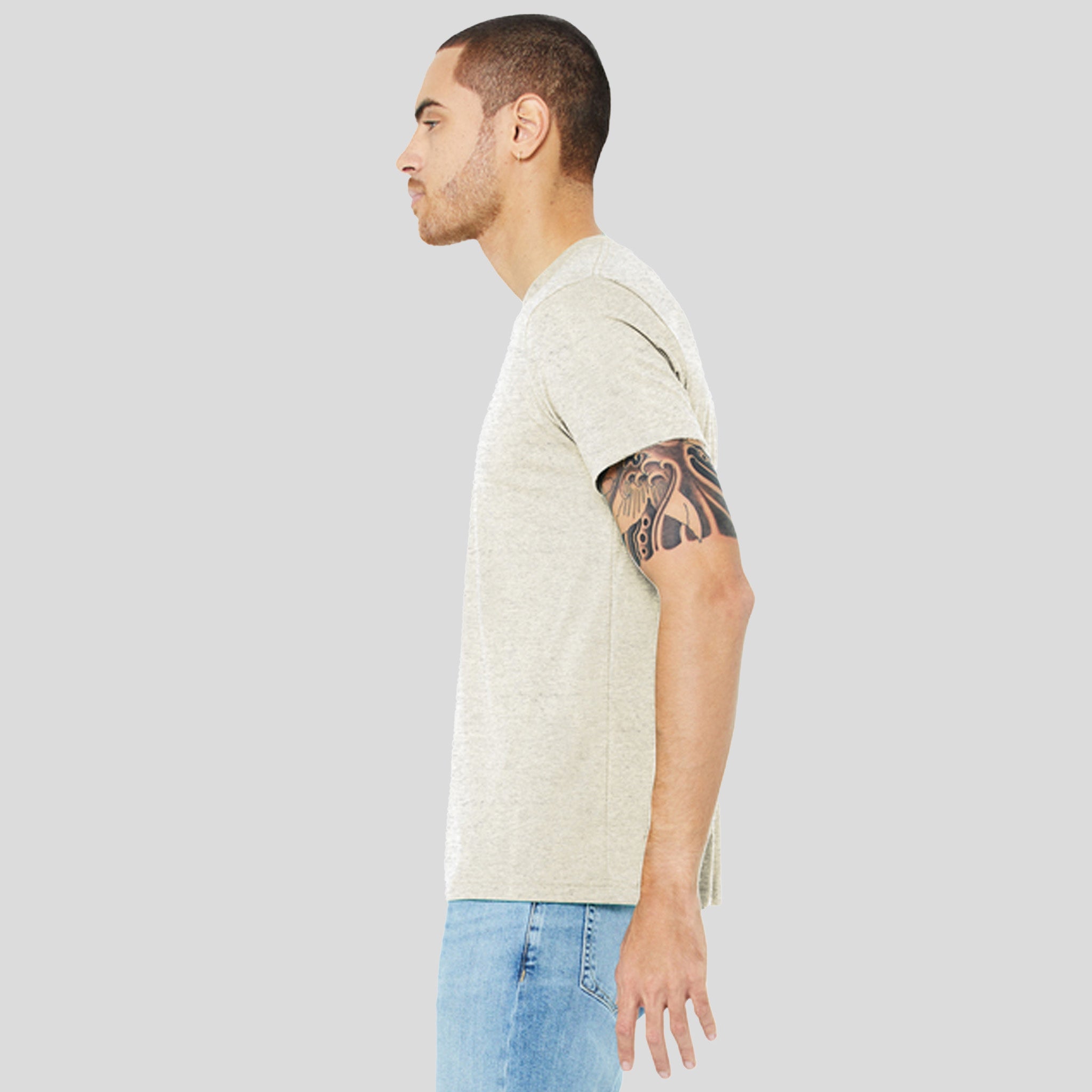 Unisex Triblend Short Sleeve Tee | Oatmeal Triblend