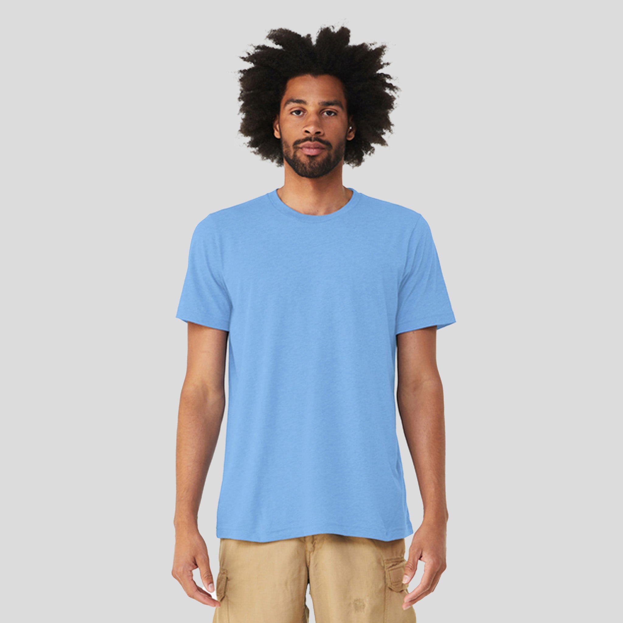 Unisex Triblend Short Sleeve Tee | Solid Carolina Blue Triblend