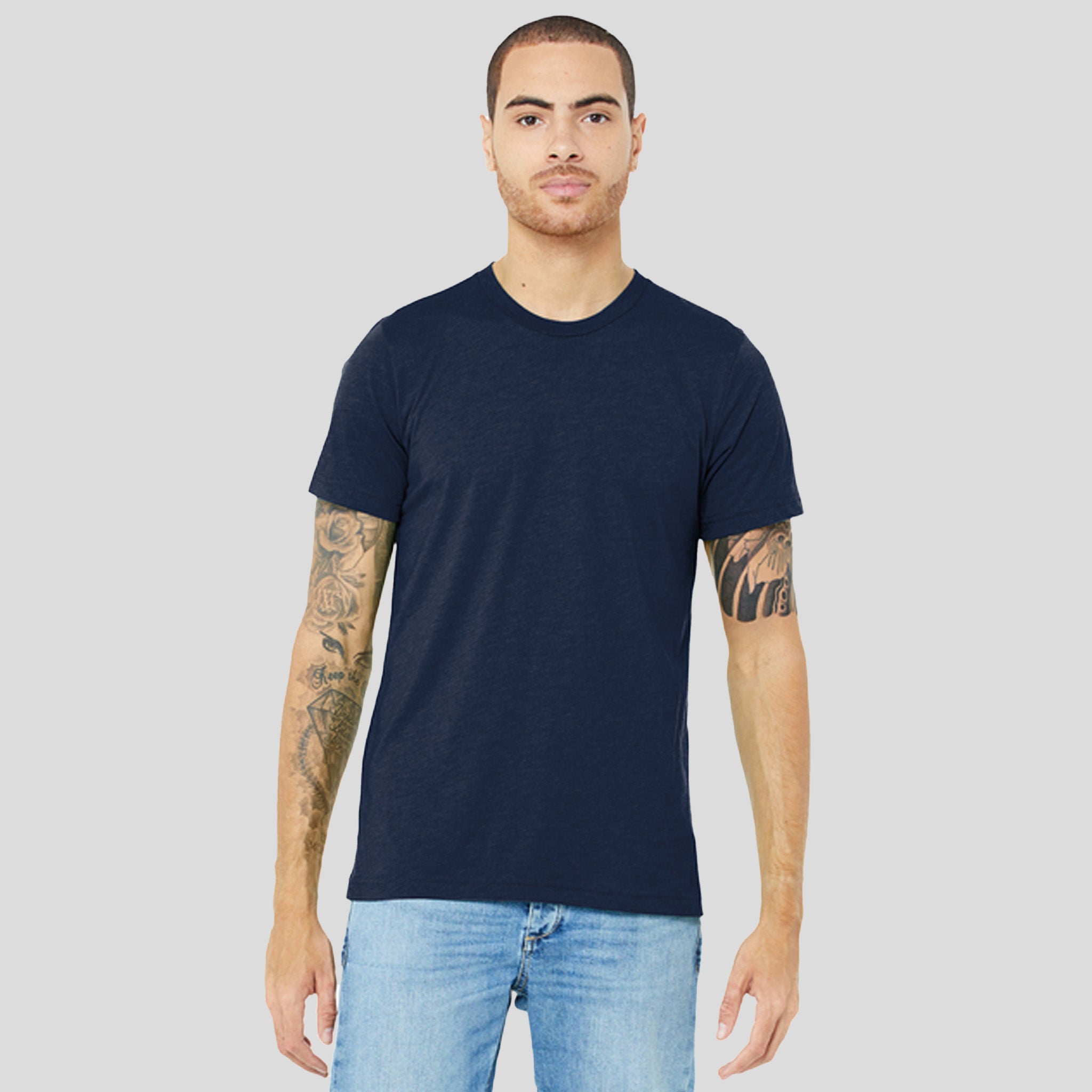 Unisex Triblend Short Sleeve Tee | Solid Navy Triblend