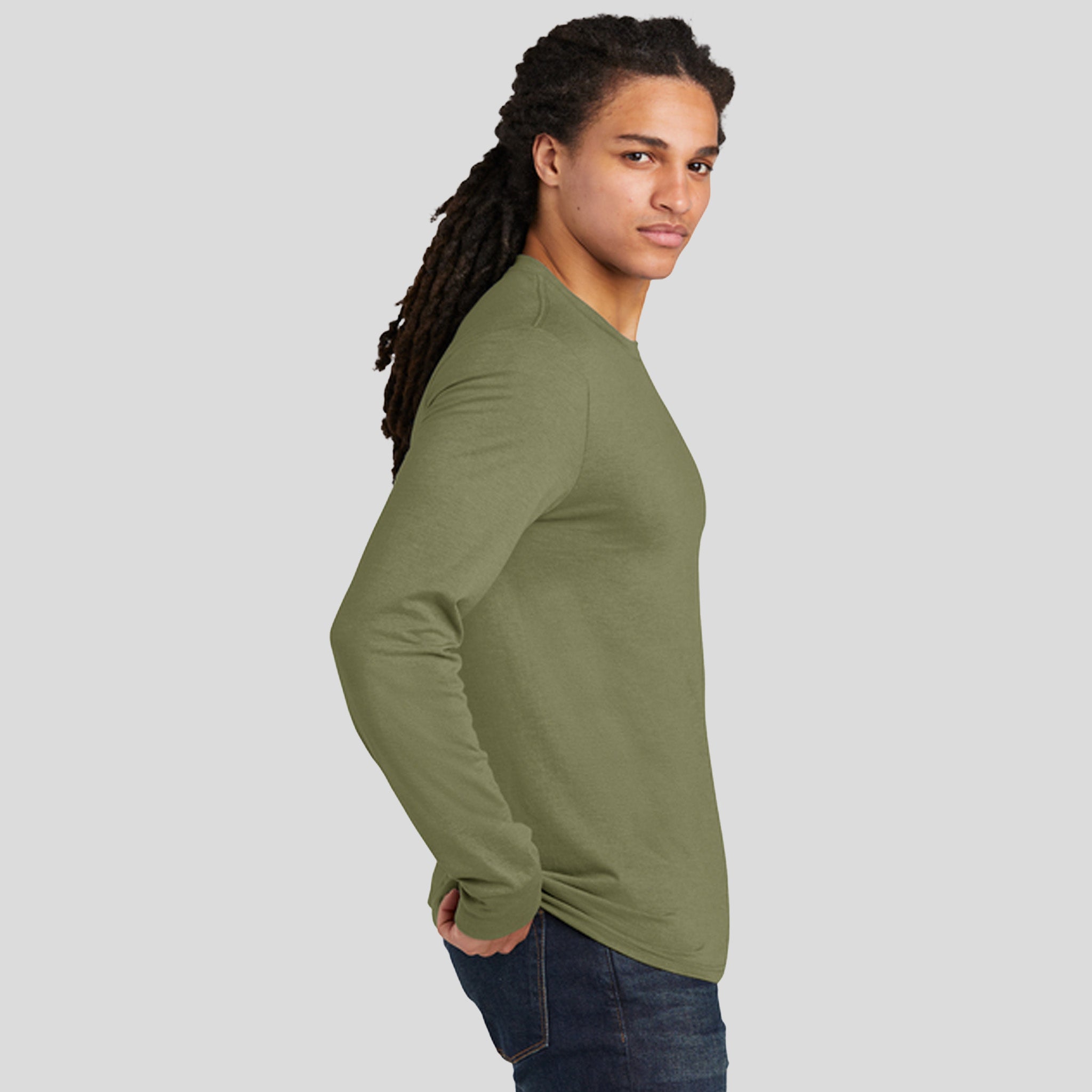 Perfect Triยฎ Long Sleeve Tee | Military Green Frost