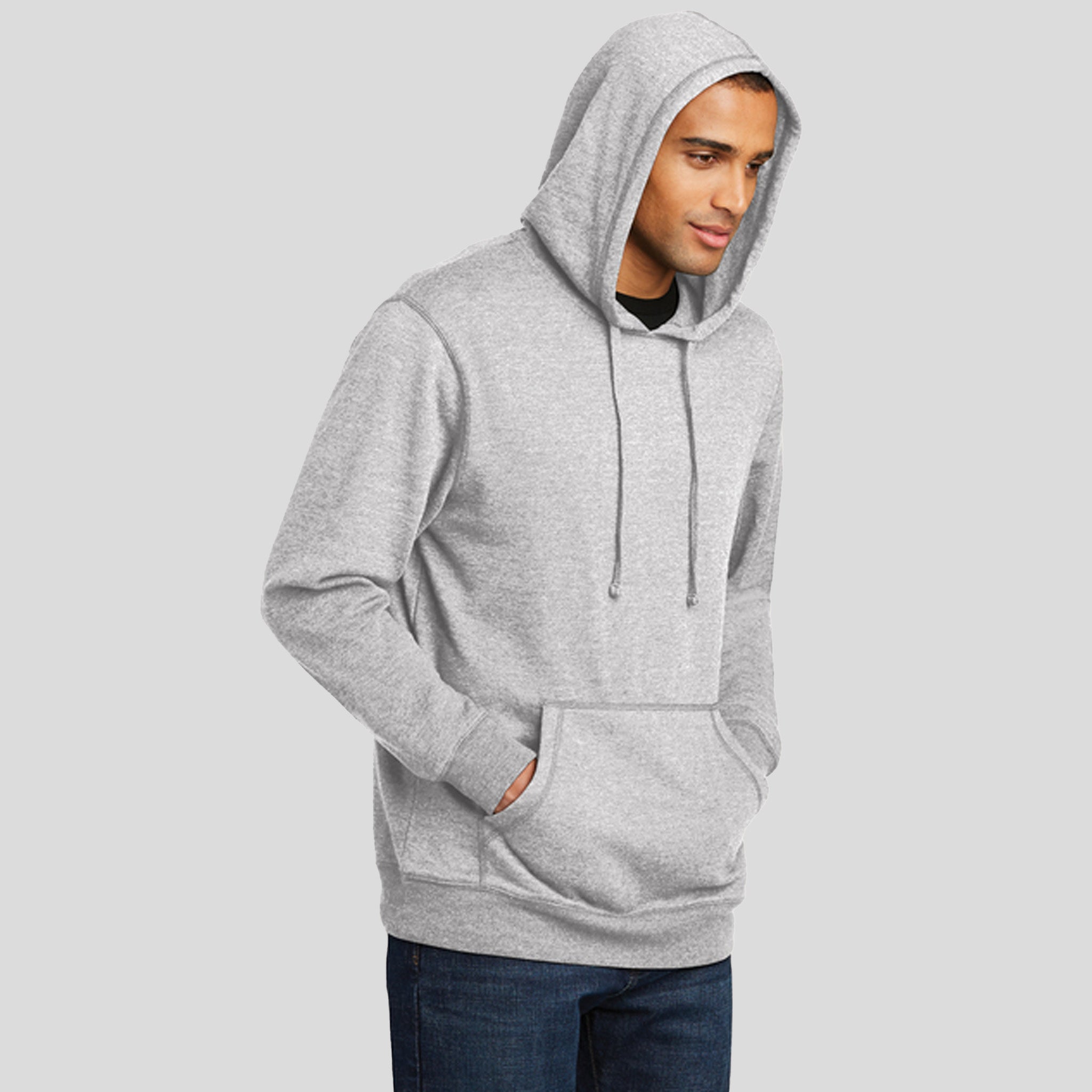 Lightweight Fleece Hoodie | Heathered Grey