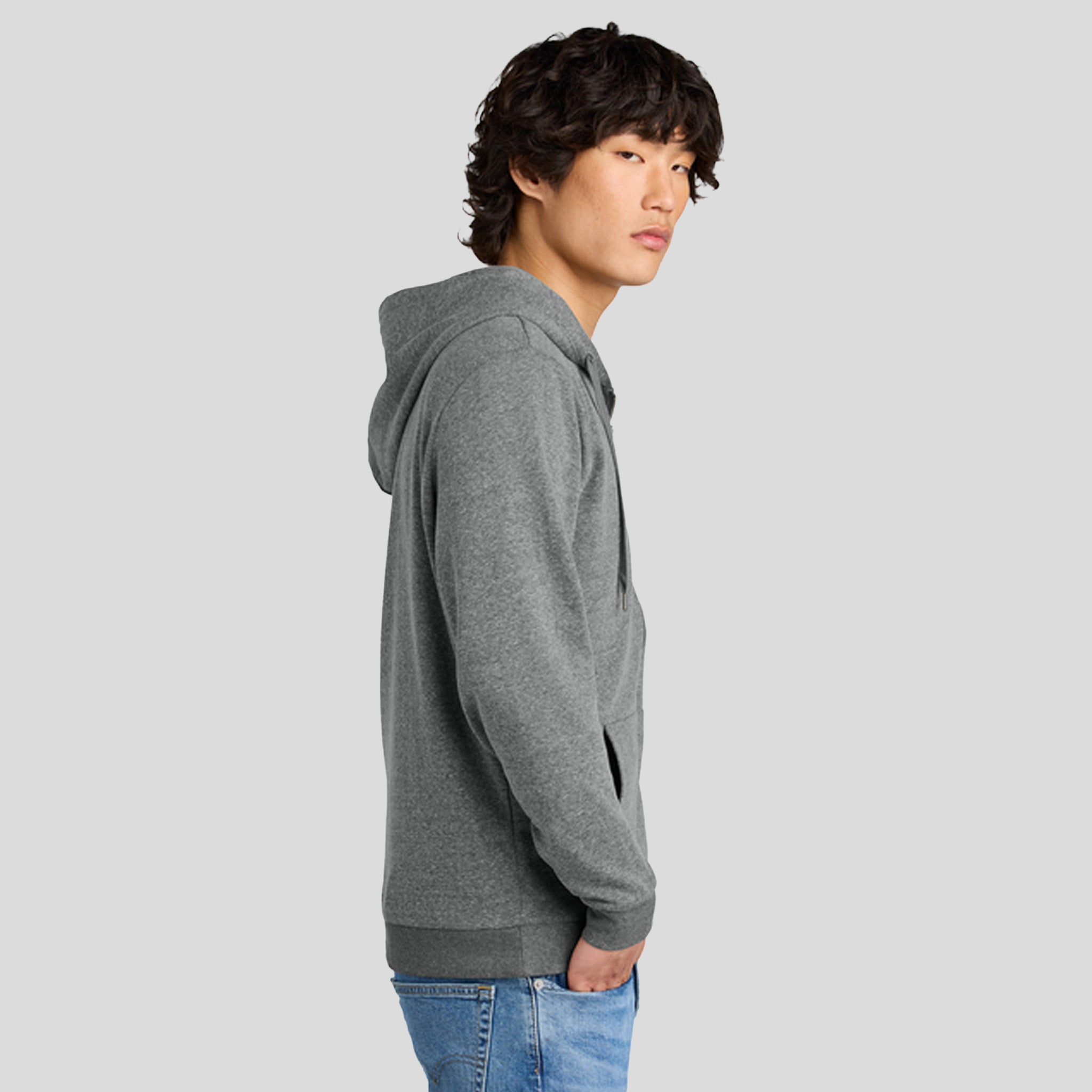 Perfect Triยฎ Fleece Full-Zip Hoodie | Grey Frost