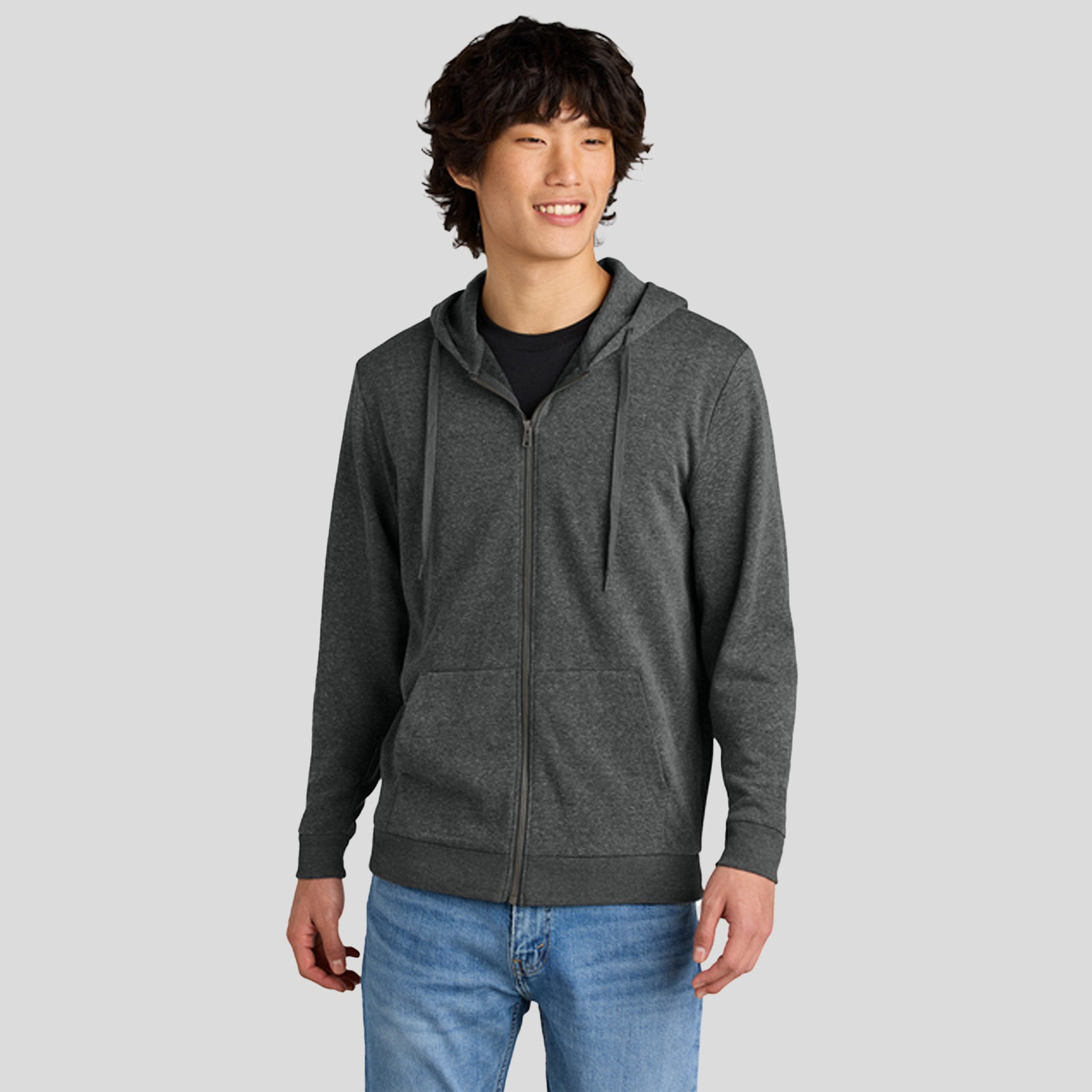 Perfect Triยฎ Fleece Full-Zip Hoodie | Heathered Charcoal
