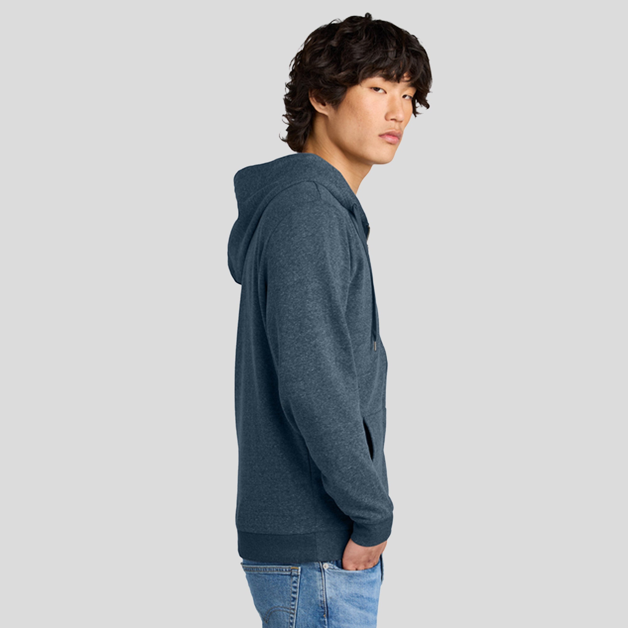 Perfect Triยฎ Fleece Full-Zip Hoodie | Navy Frost