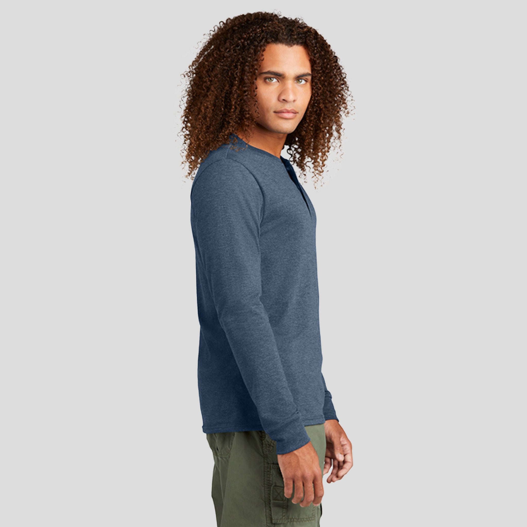 Perfect Triยฎ Long Sleeve Henley | Navy Frost