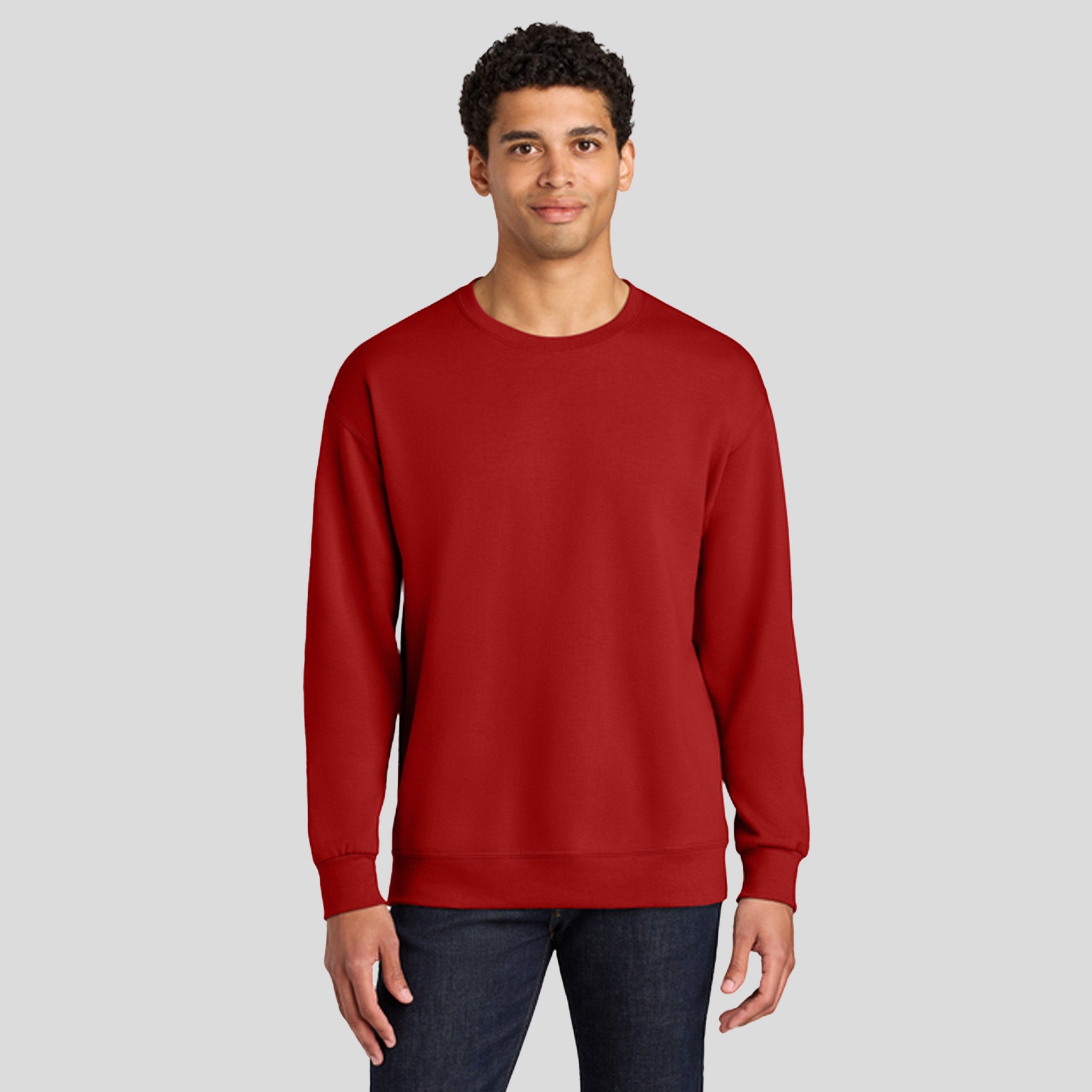 Ultimateβ’ Unisex CVC Ring Spun Crewneck Sweatshirt | True Red
