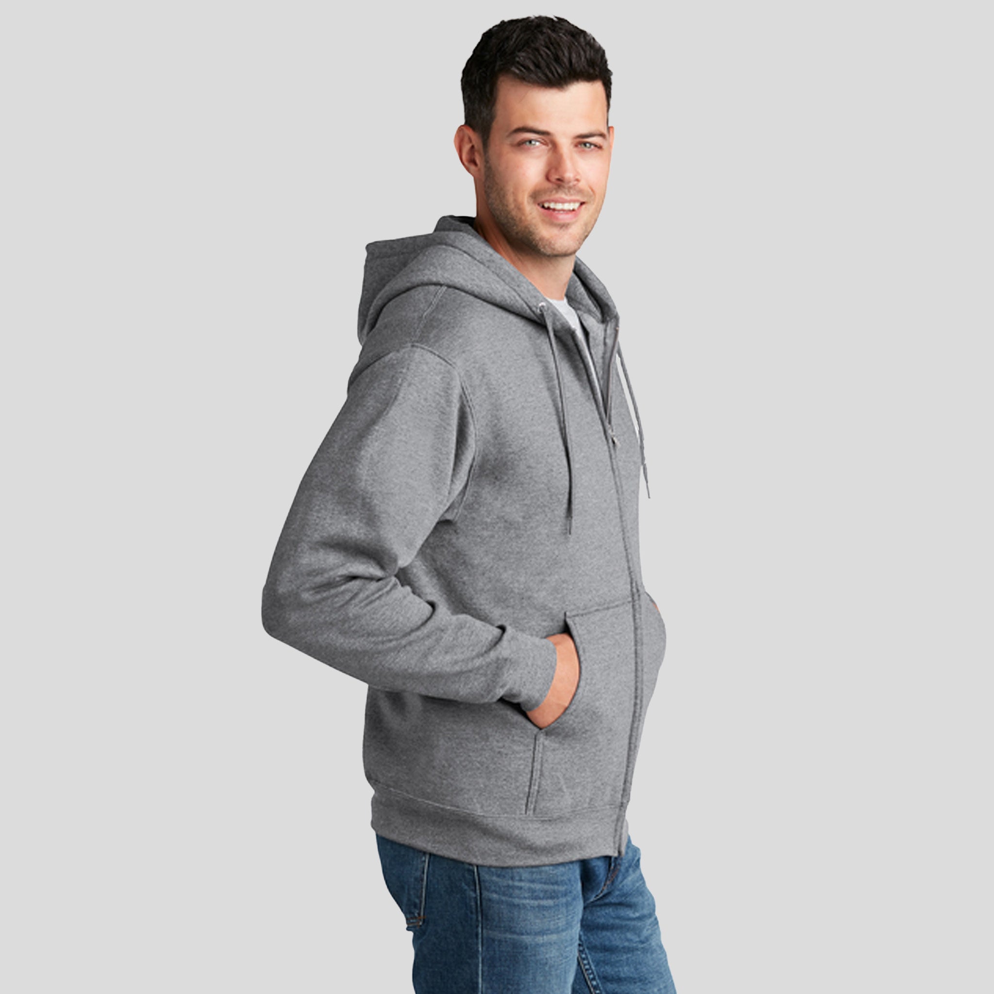 Core Fleece Full-Zip Hooded Sweatshirt | Athletic Heather