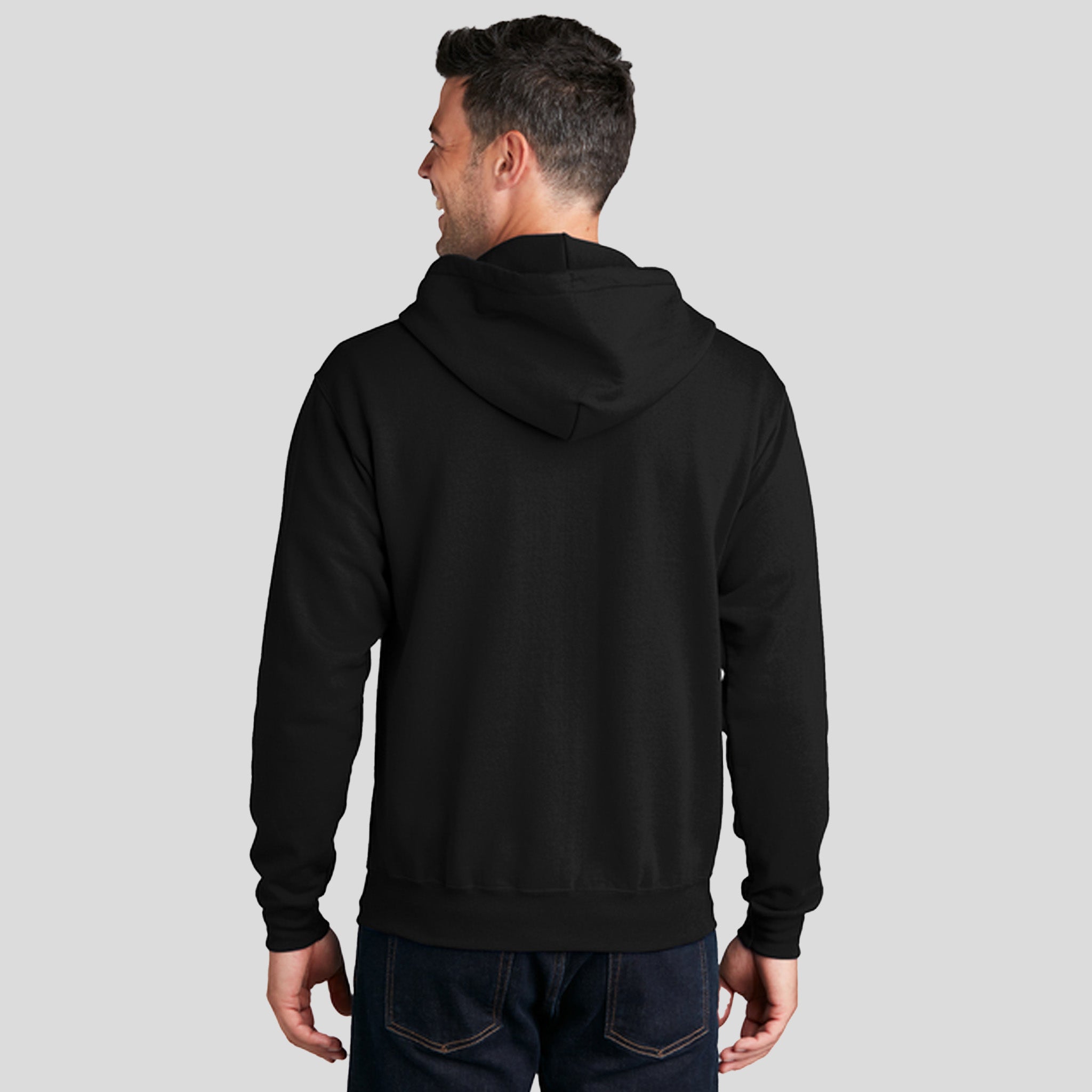 Core Fleece Full-Zip Hooded Sweatshirt | Jet Black