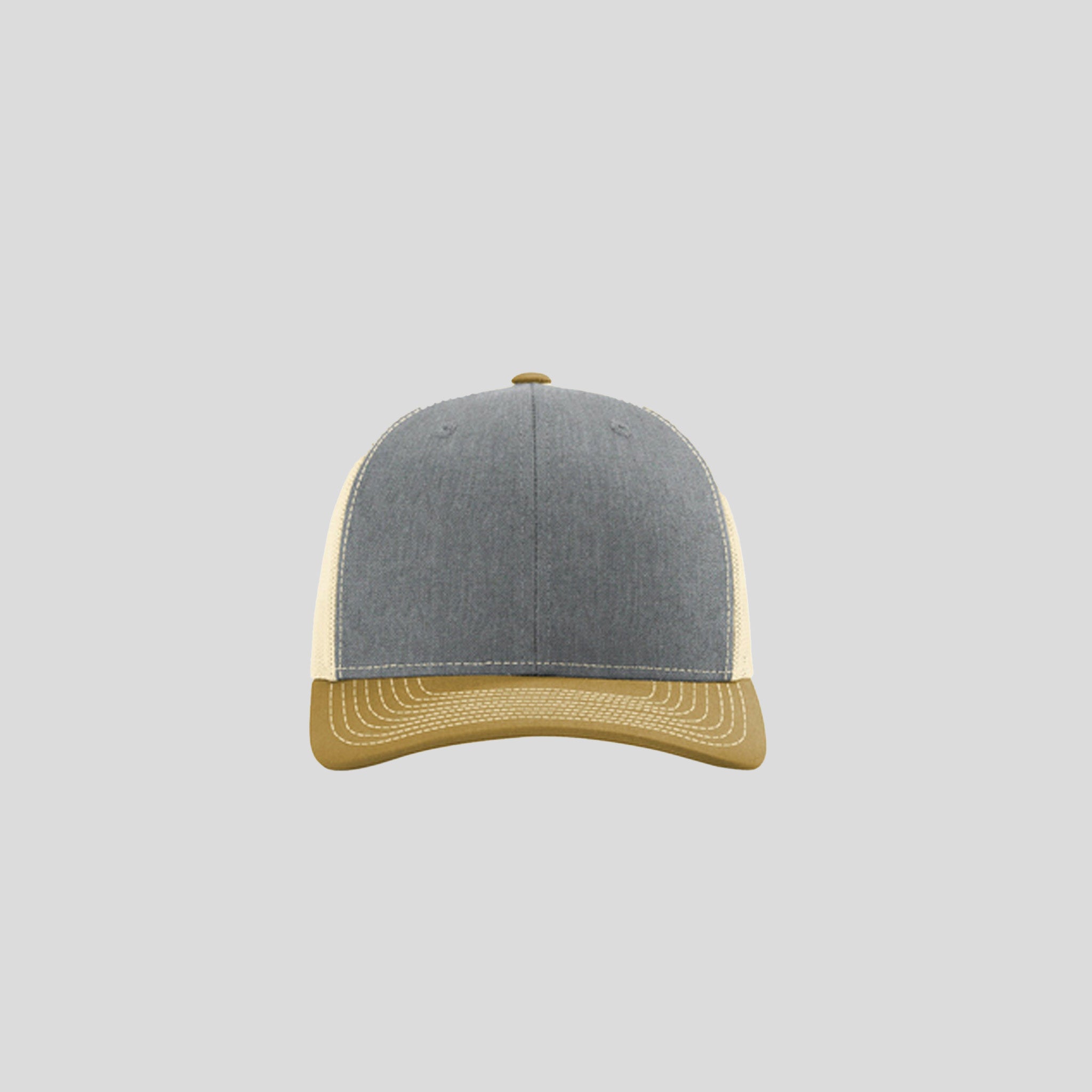 Richardson Trucker Cap | Heather Grey/Birch/Amber Gold