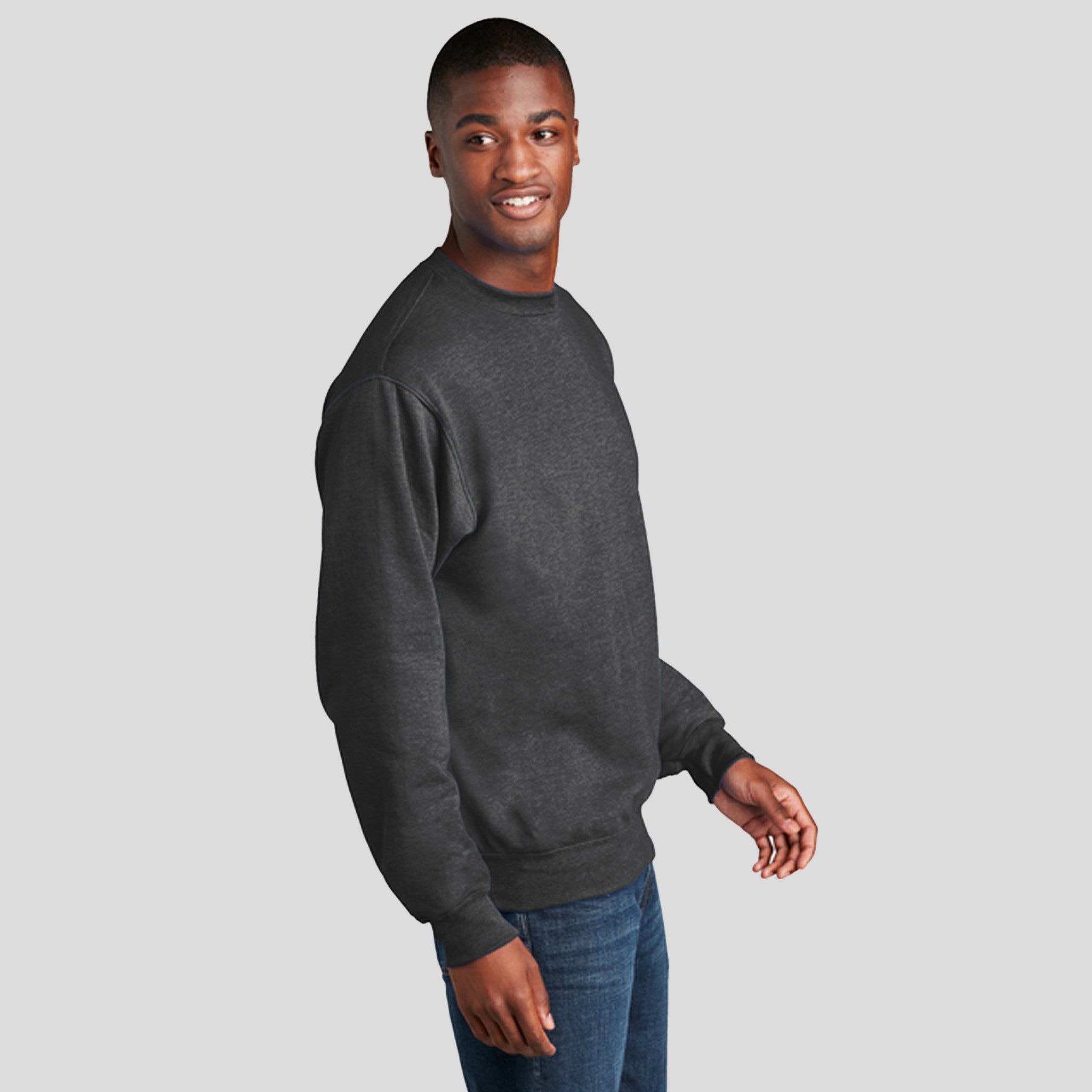Core Fleece Crewneck Sweatshirt | Dark Heather Grey
