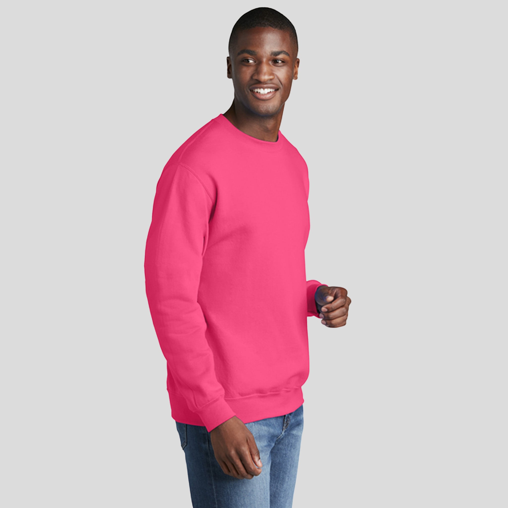 Core Fleece Crewneck Sweatshirt | Neon Pink
