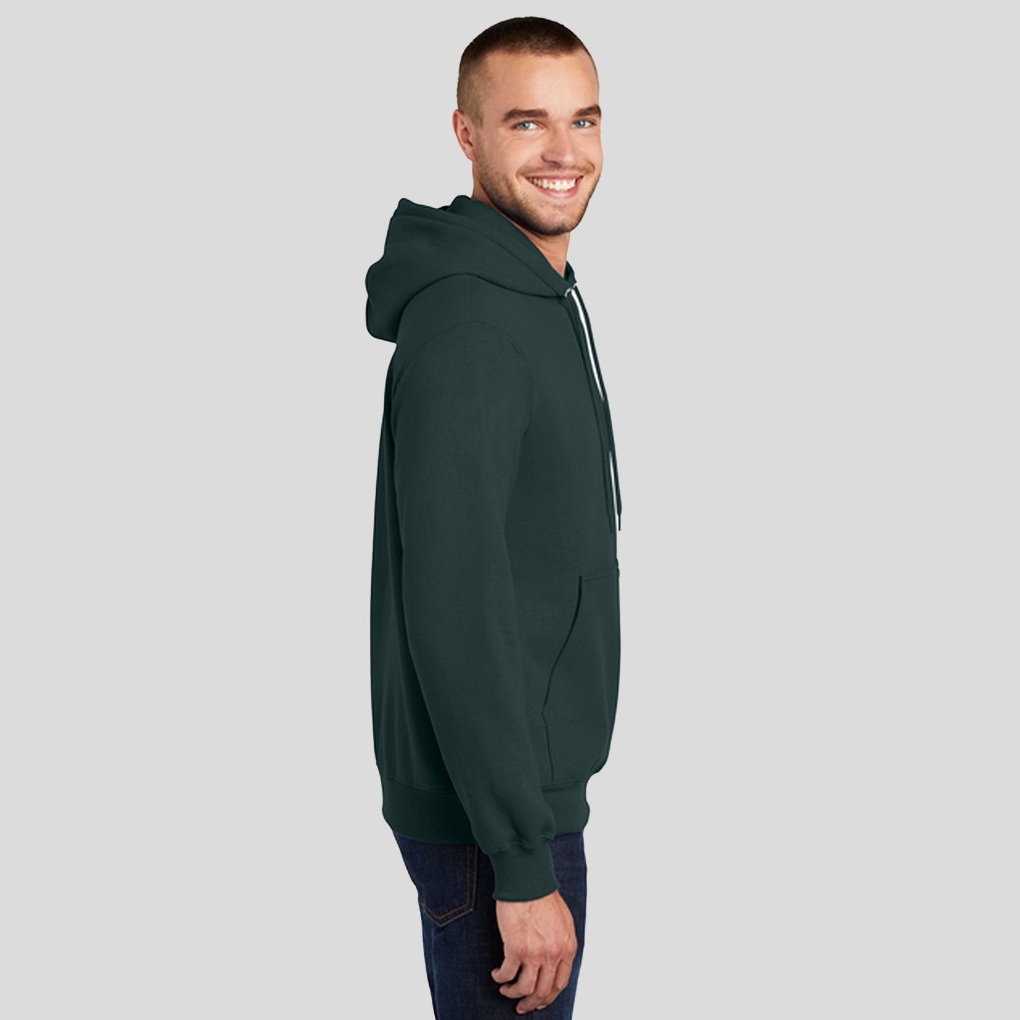 Core Fleece Pullover Hooded Sweatshirt | Dark Green
