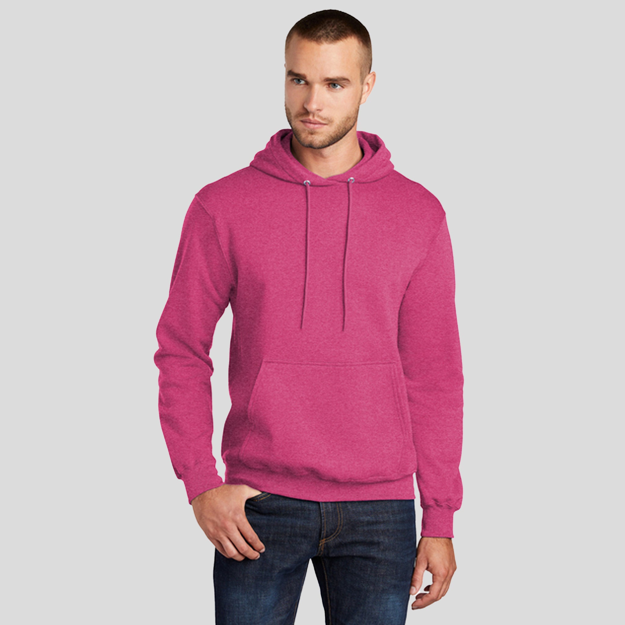 Core Fleece Pullover Hooded Sweatshirt | Heather Sangria