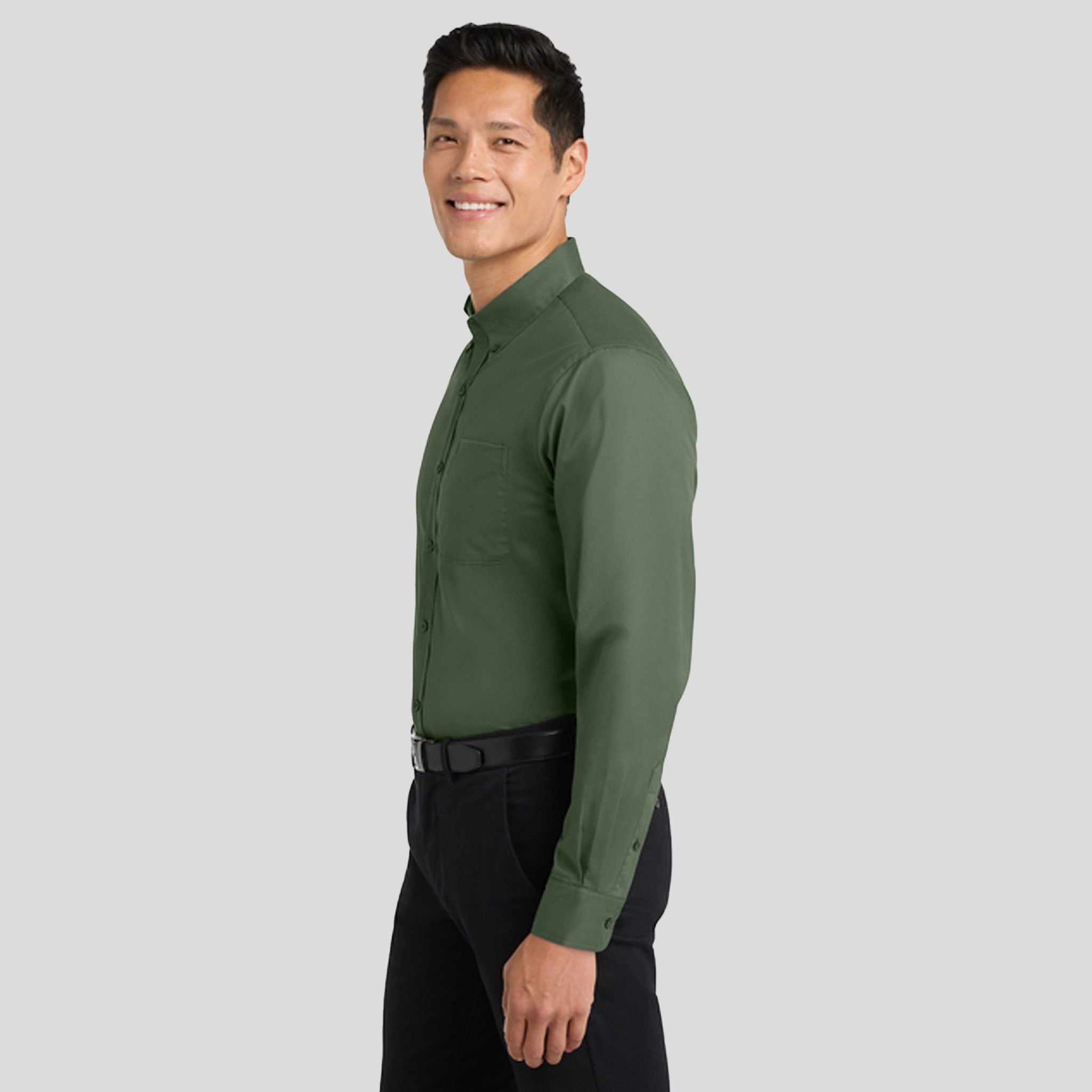 Long Sleeve Easy Care Shirt | Clover Green