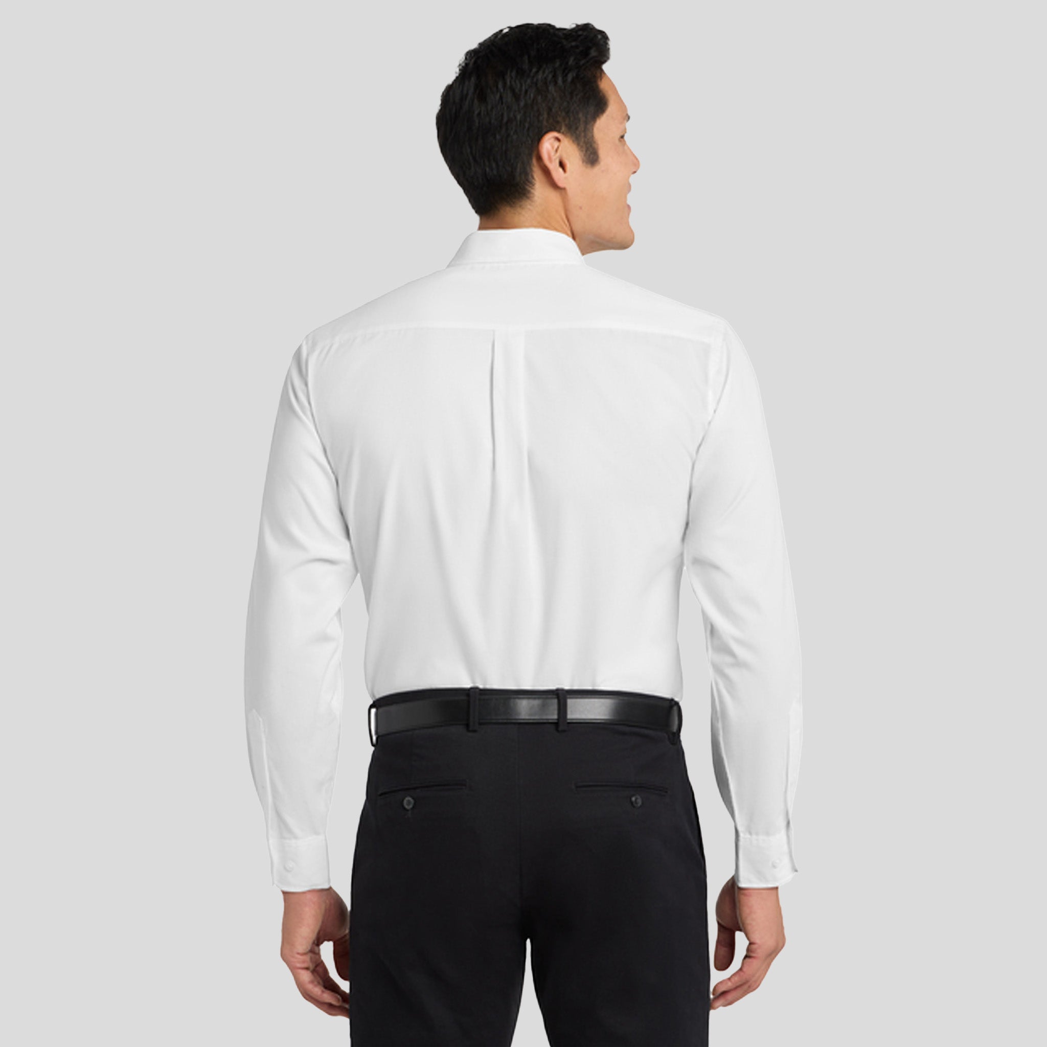 Long Sleeve Easy Care Shirt | White/Light Stone