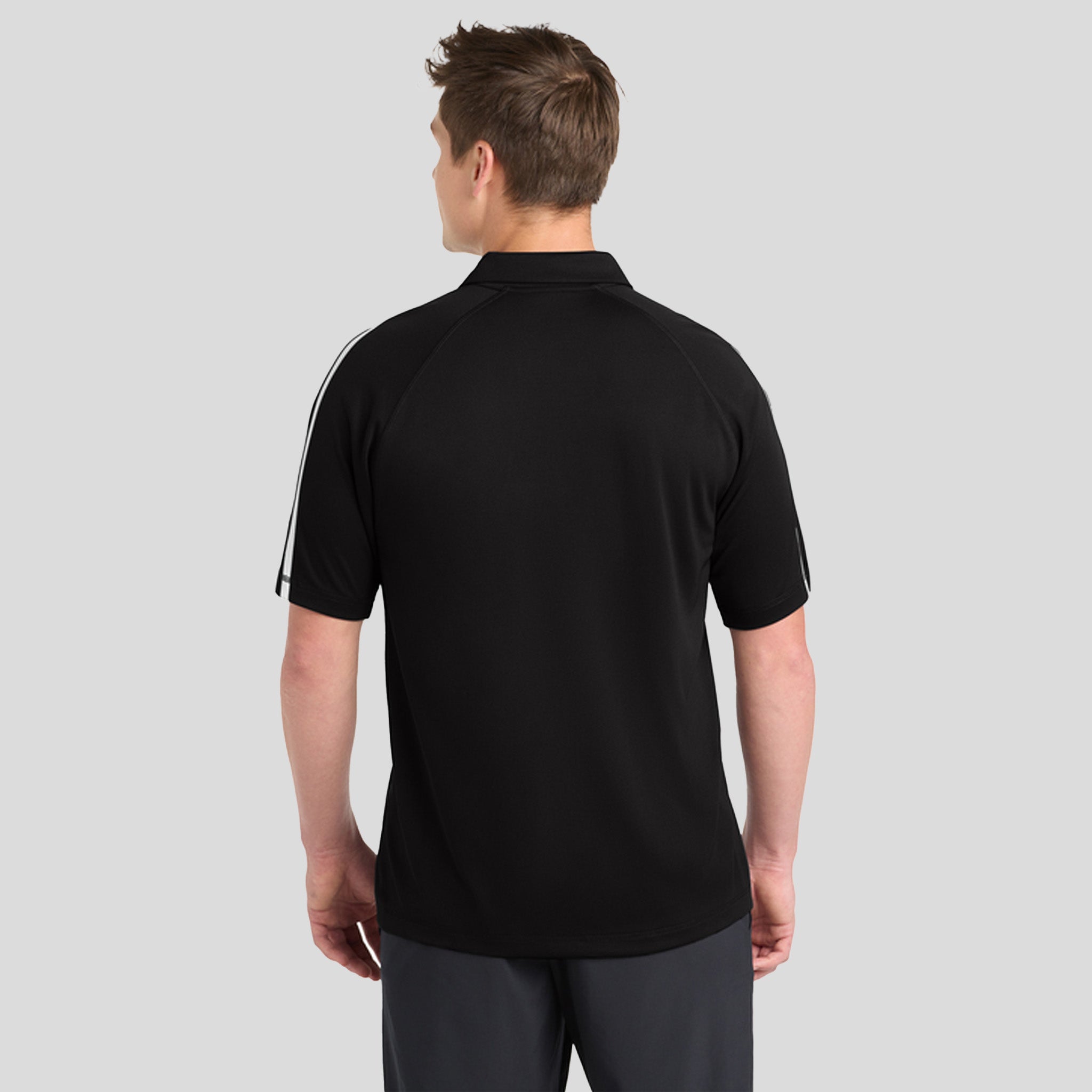 PosiChargeยฎ Micro-Mesh Colorblock Polo | Black/White