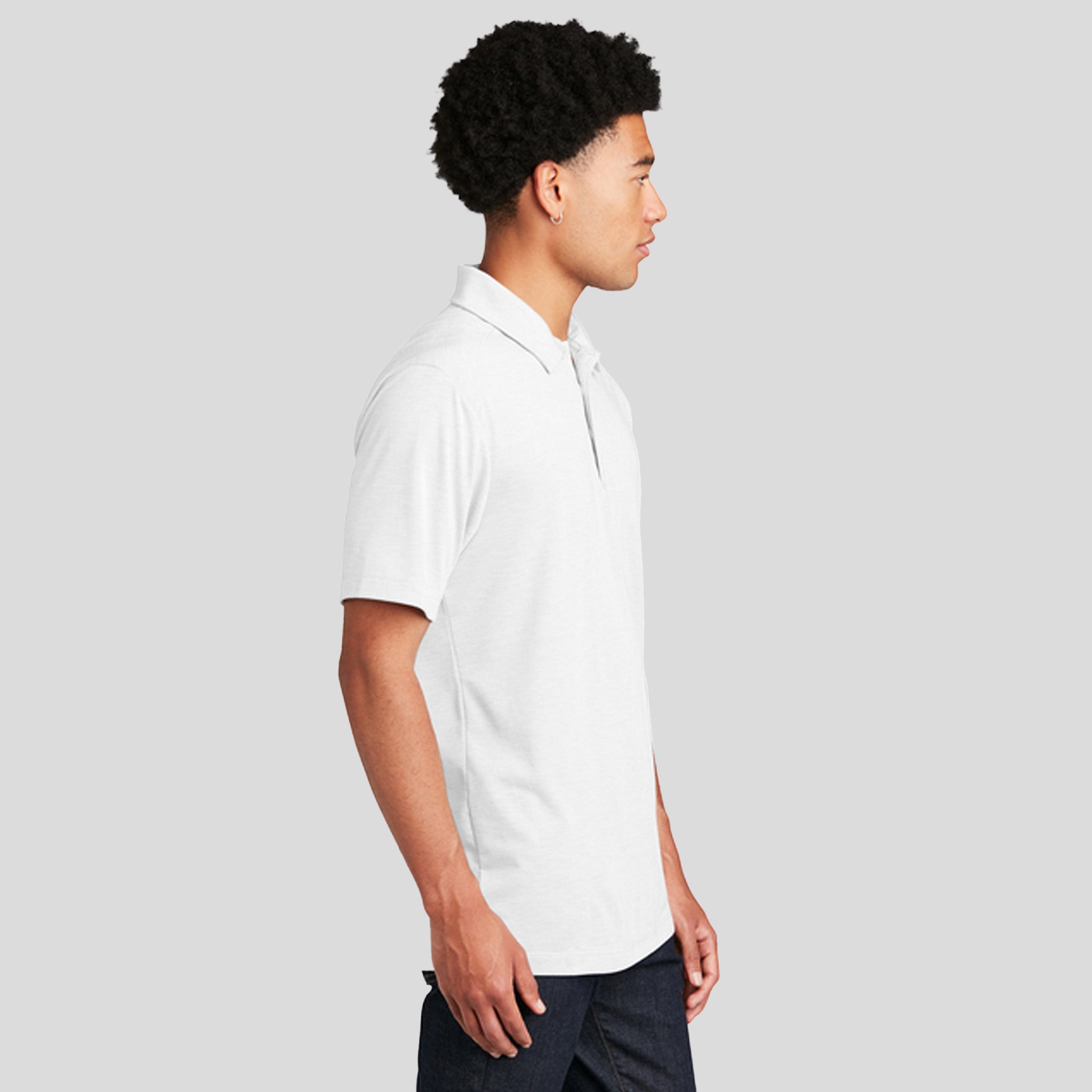 PosiCharge ® Tri-Blend Wicking Polo | White Triad Solid