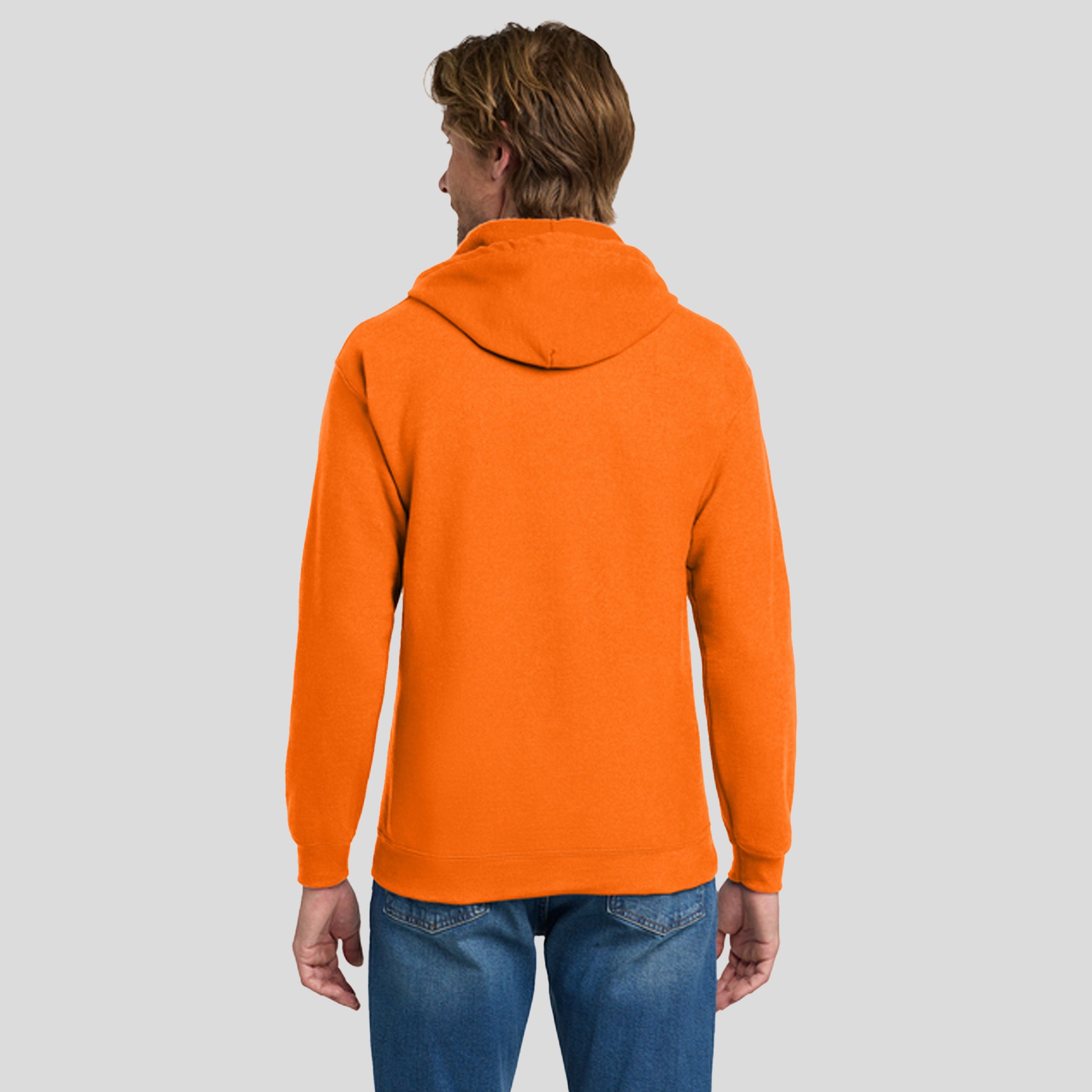 Heavy Blendβ’ Full-Zip Hooded Sweatshirt | Safety Orange
