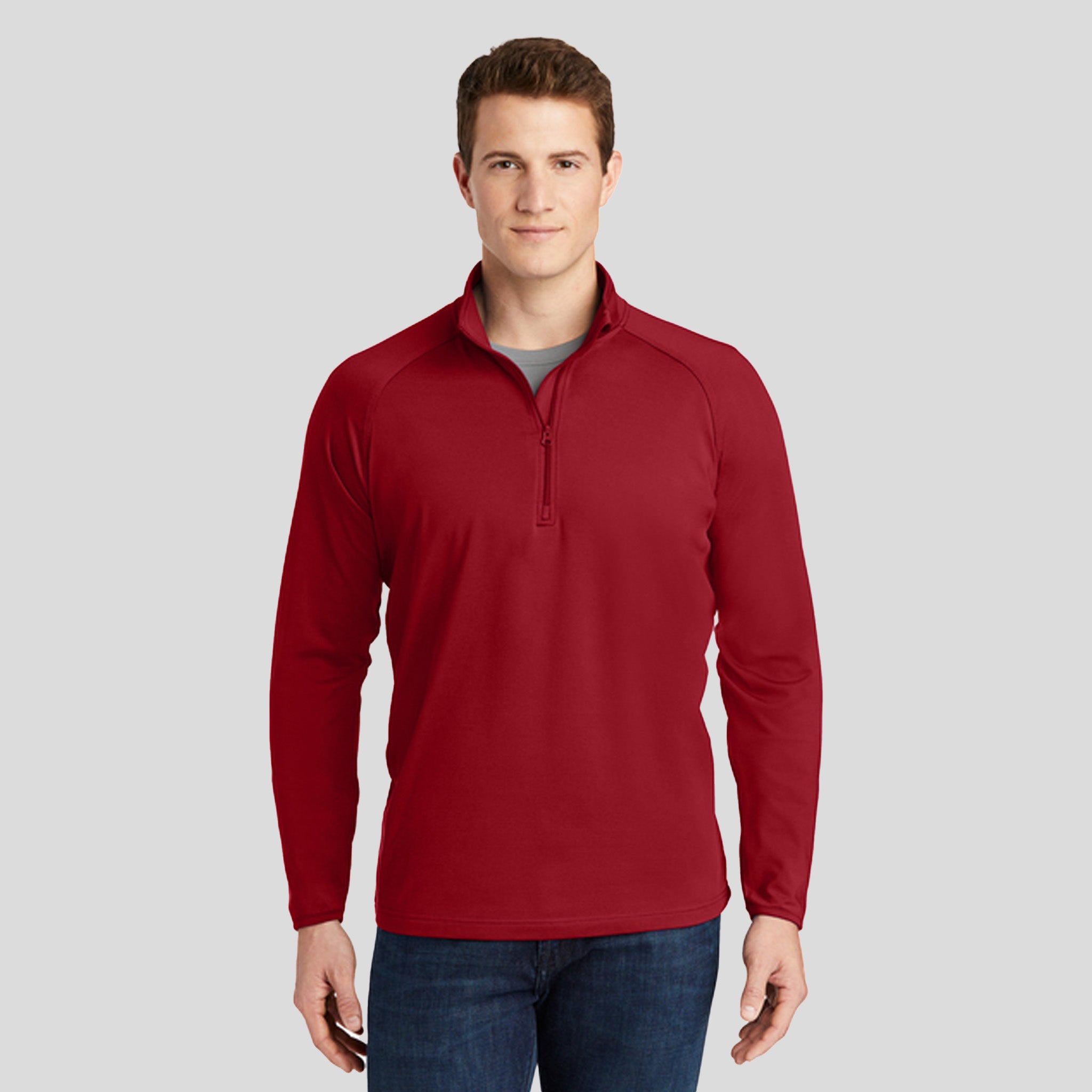 Sport-Wickยฎ Stretch 1/4-Zip Pullover | Deep Red
