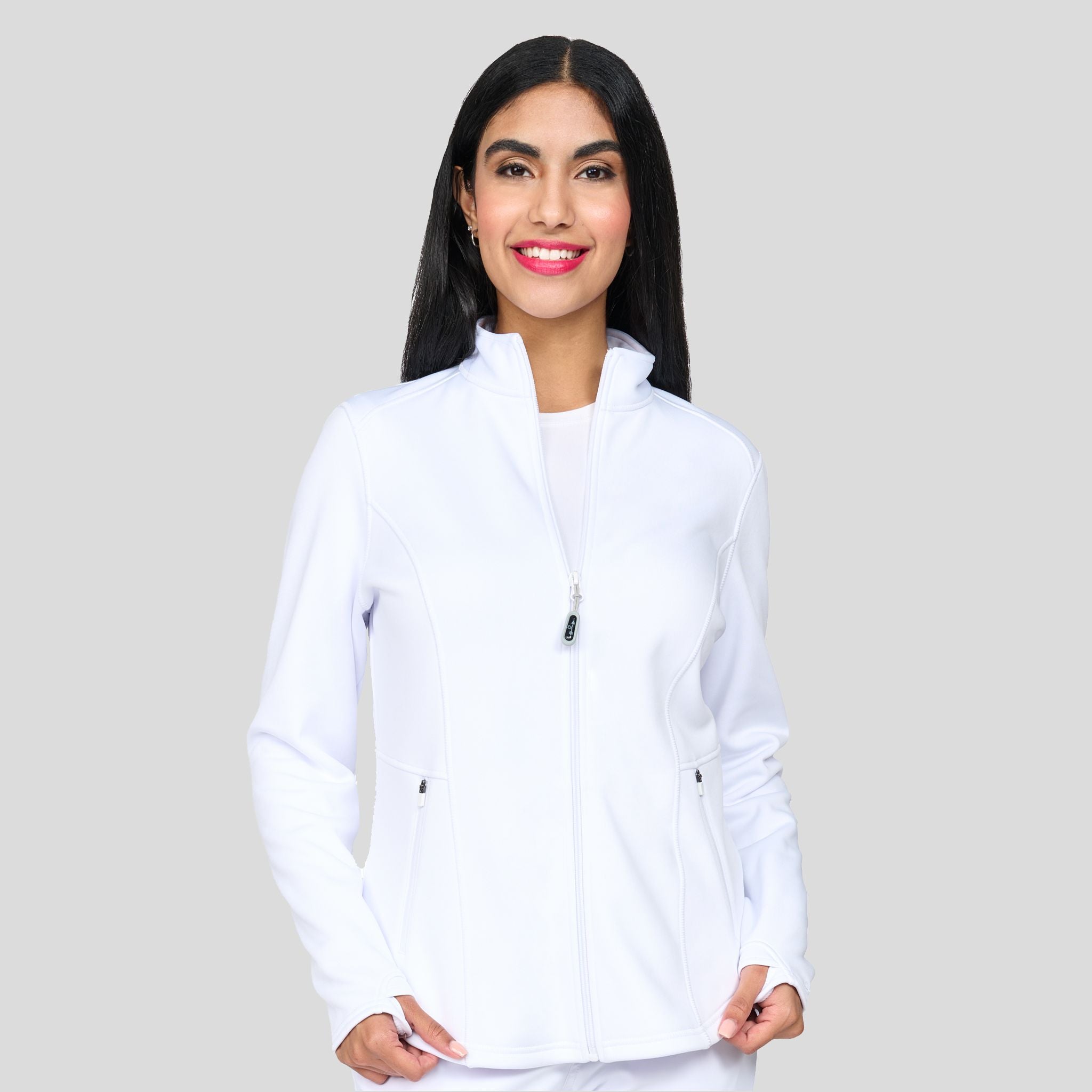 Megan Bonded Fleece Jacket | White