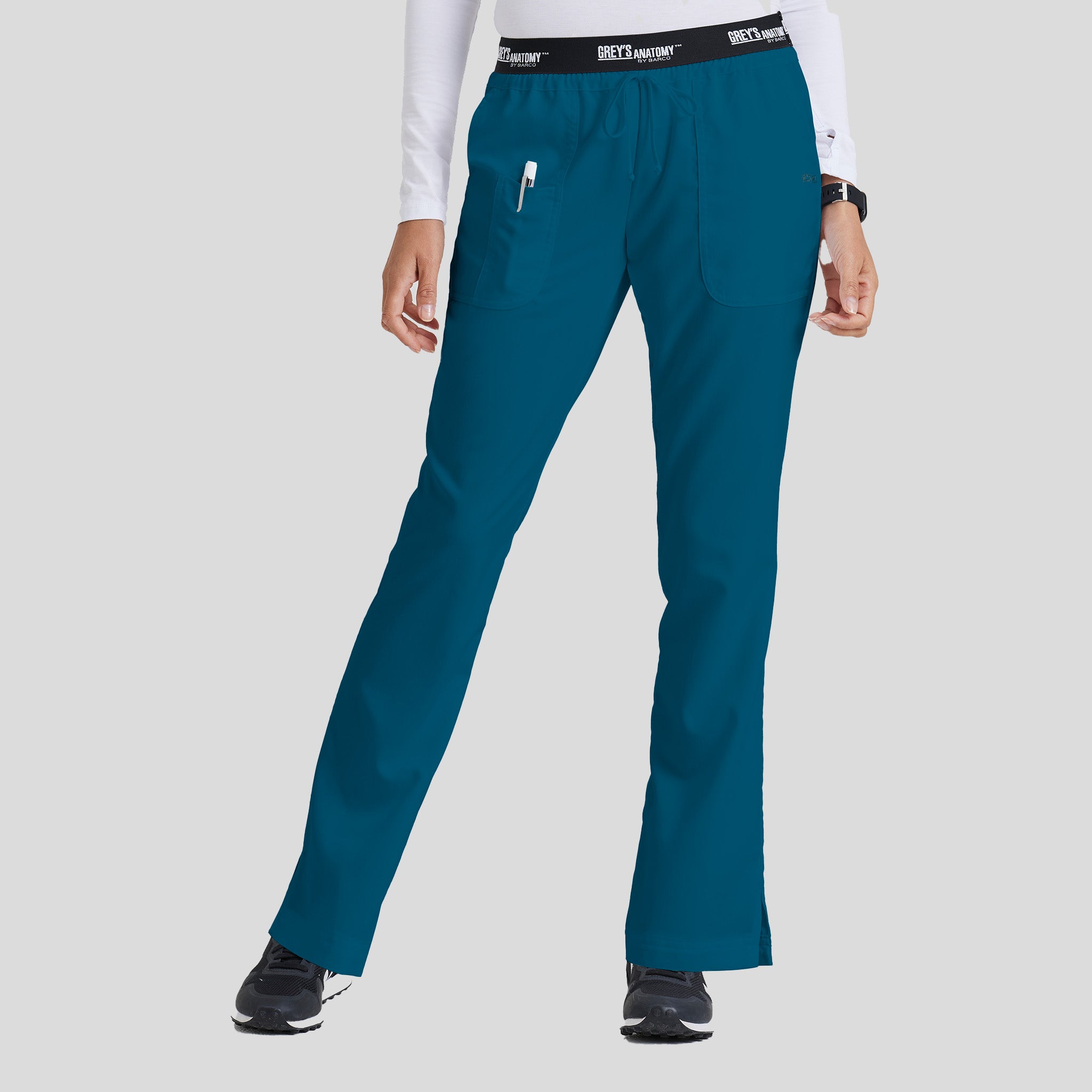 Aubrey 3-Pocket Low-Rise Flared Leg Scrub Pant | Bahama