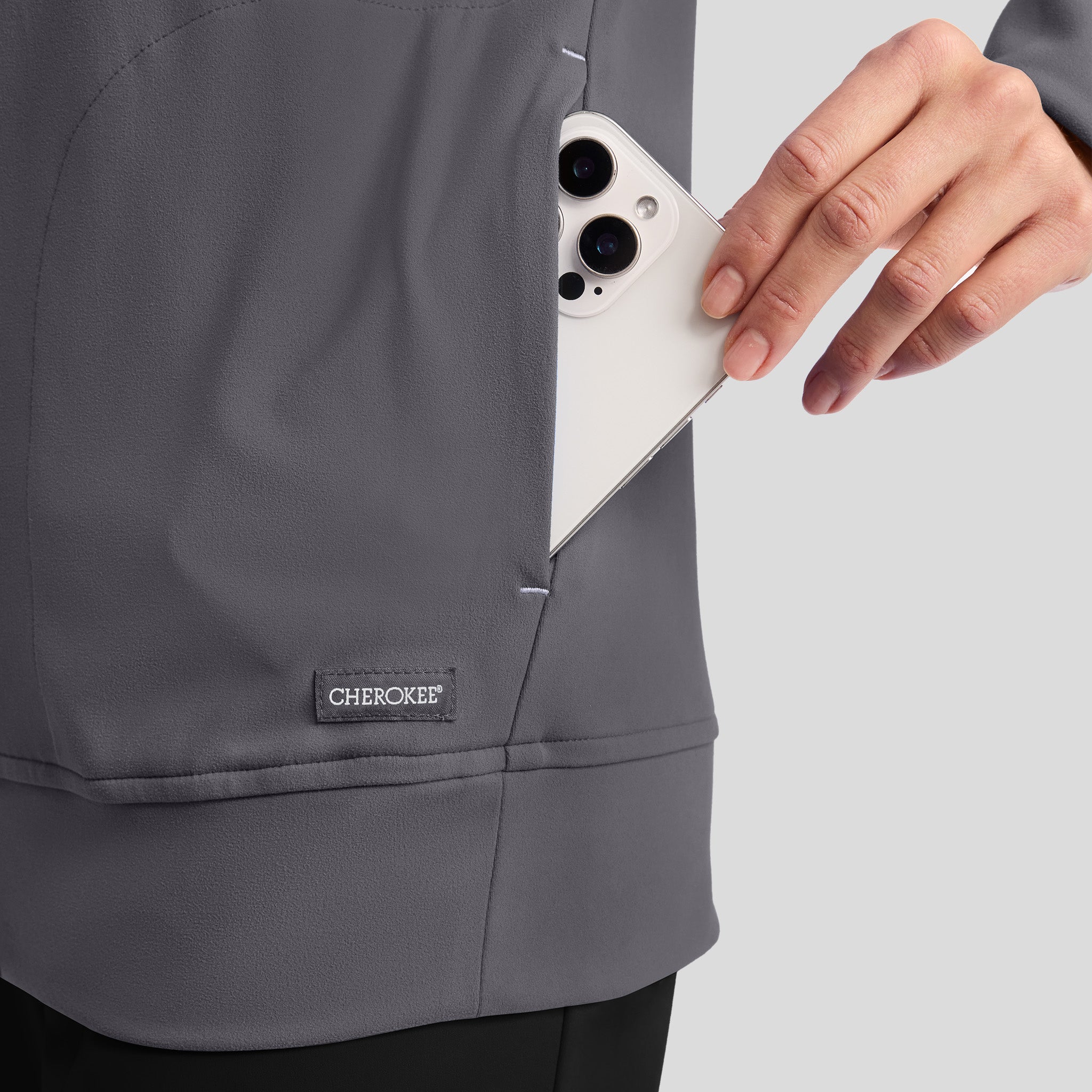 Achieve Warm-Up Scrub Jacket | Pewter