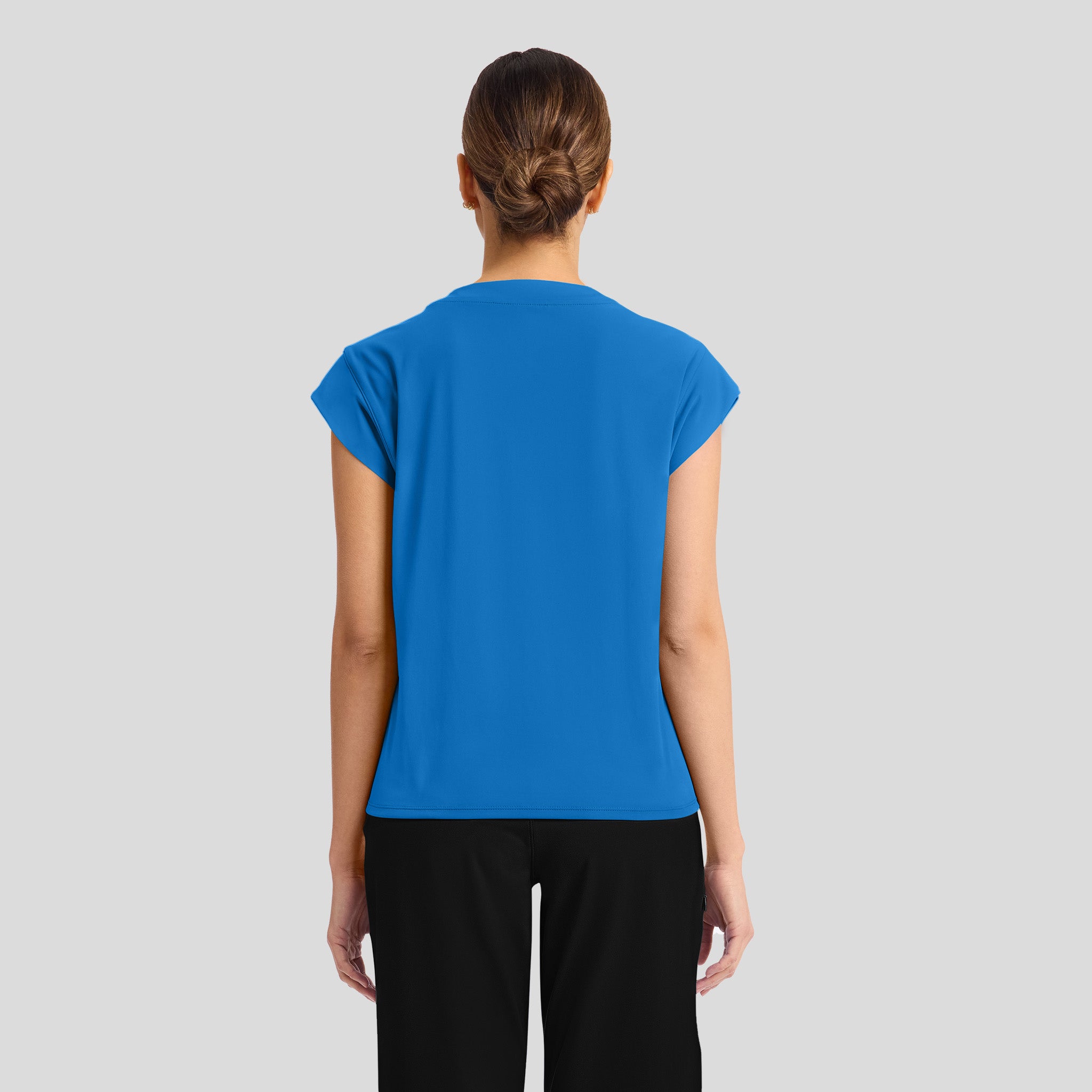 Achieve Crew Neck Scrub Top | True Blue