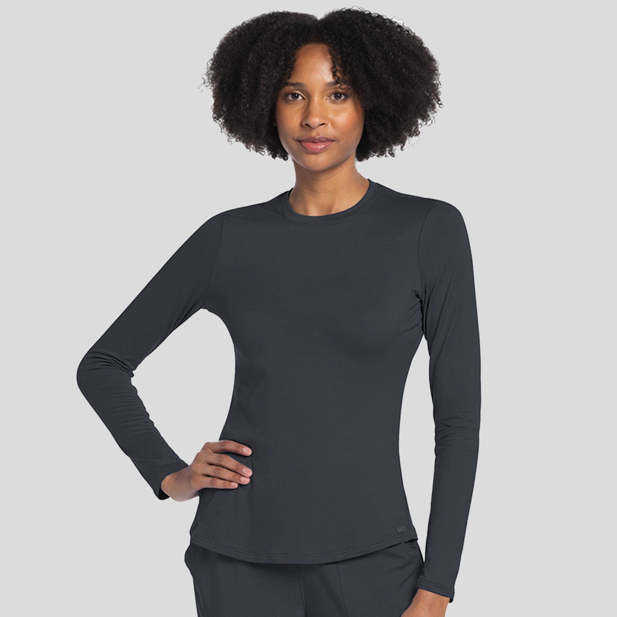 Long Sleeve Underscrub Knit Tee | Pewter