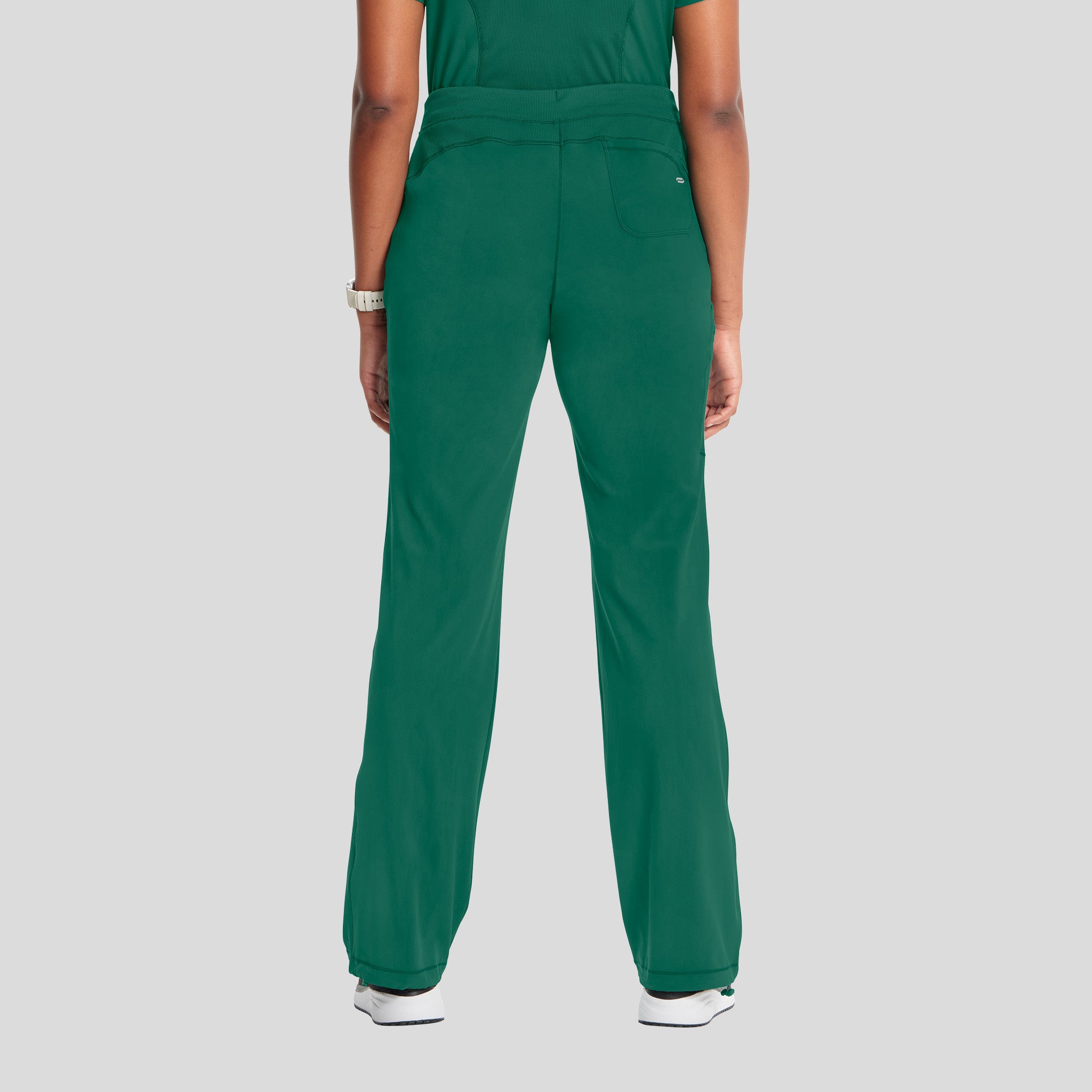 Rib Knit Drawstring Waist Scrub Pant | Hunter