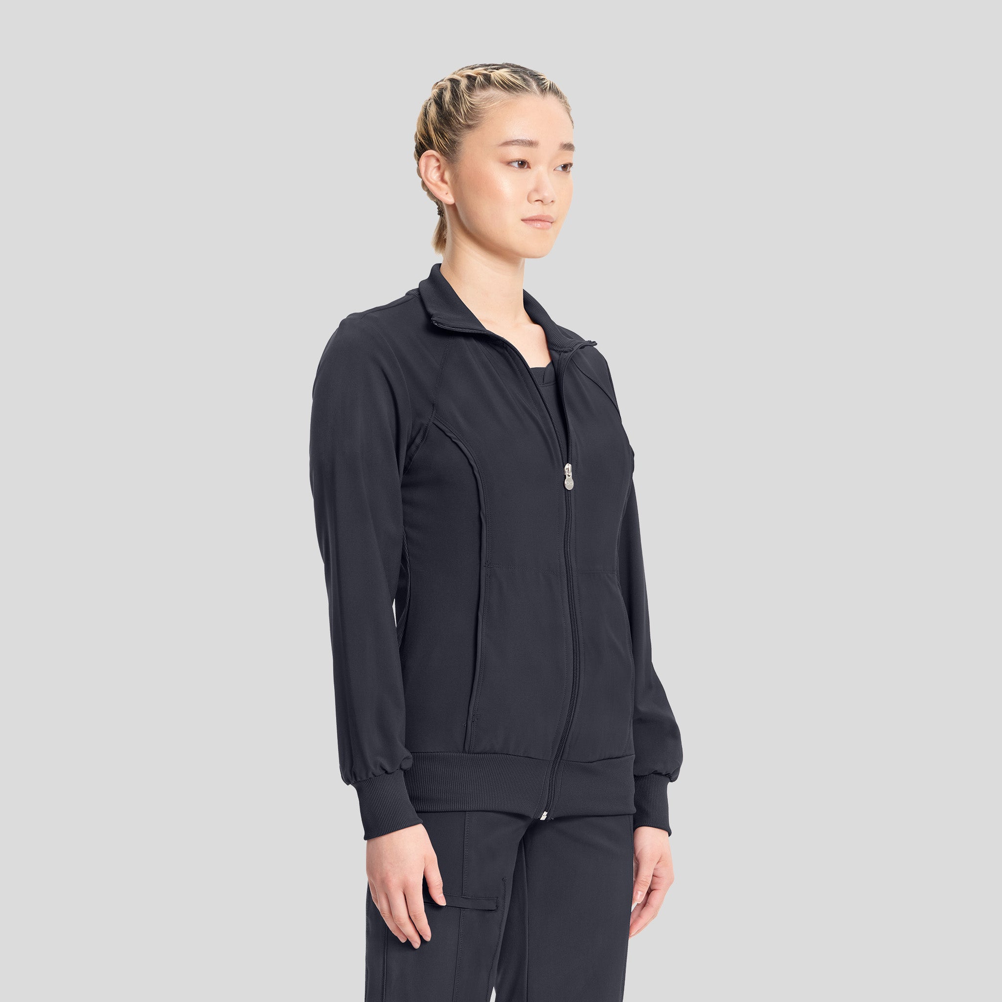 Women's Zip Front Warm-Up | Pewter