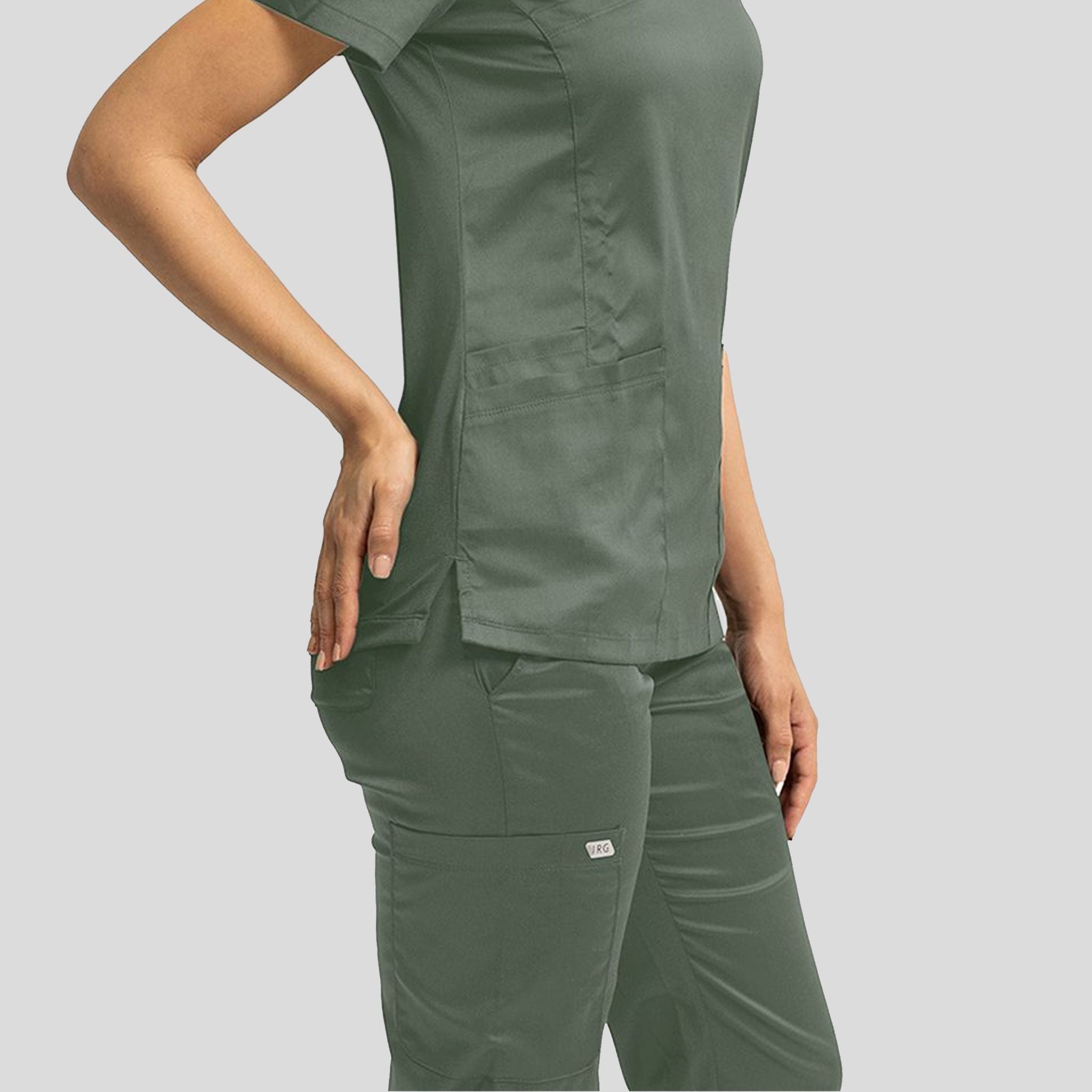 Women’s Mock Wrap Knit Side Top | Olive