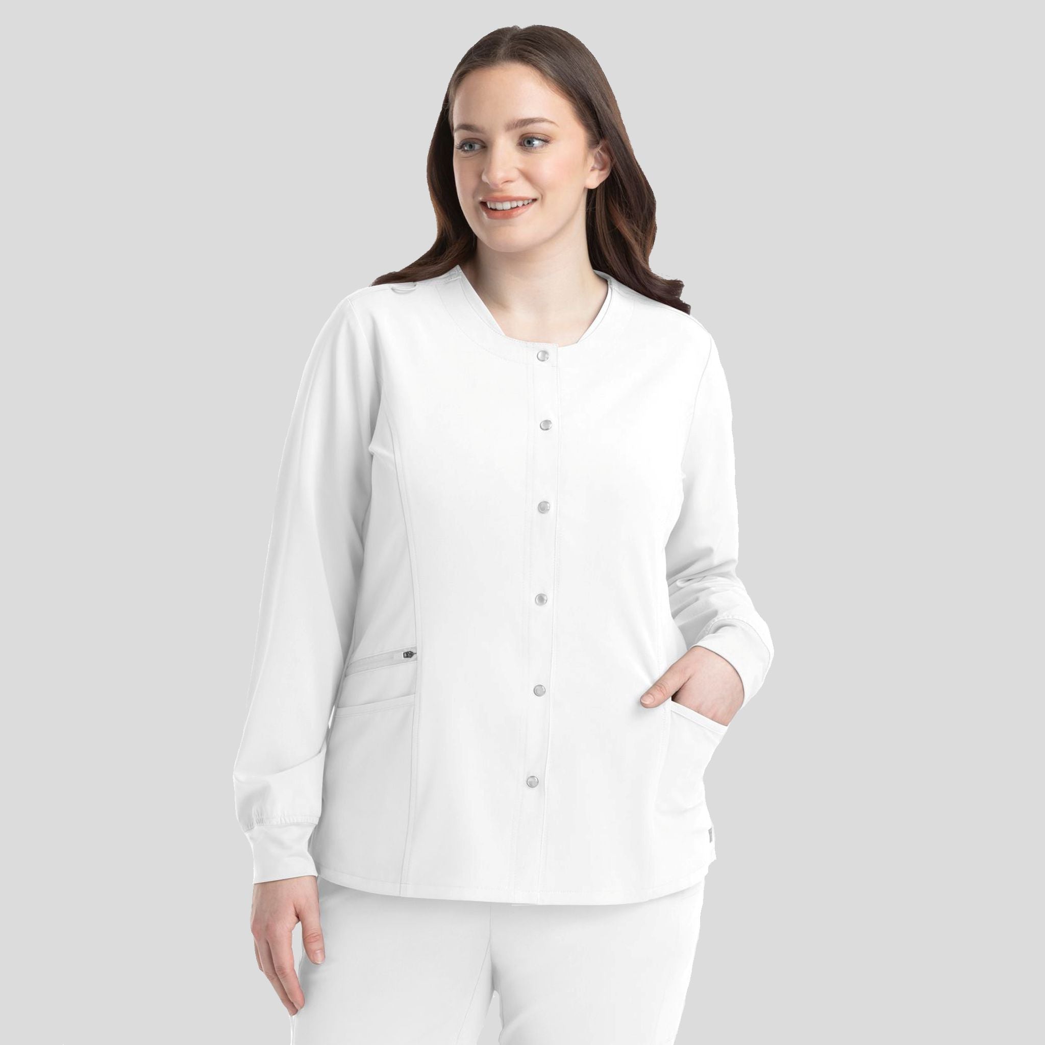 Women’s Snap Jacket | White