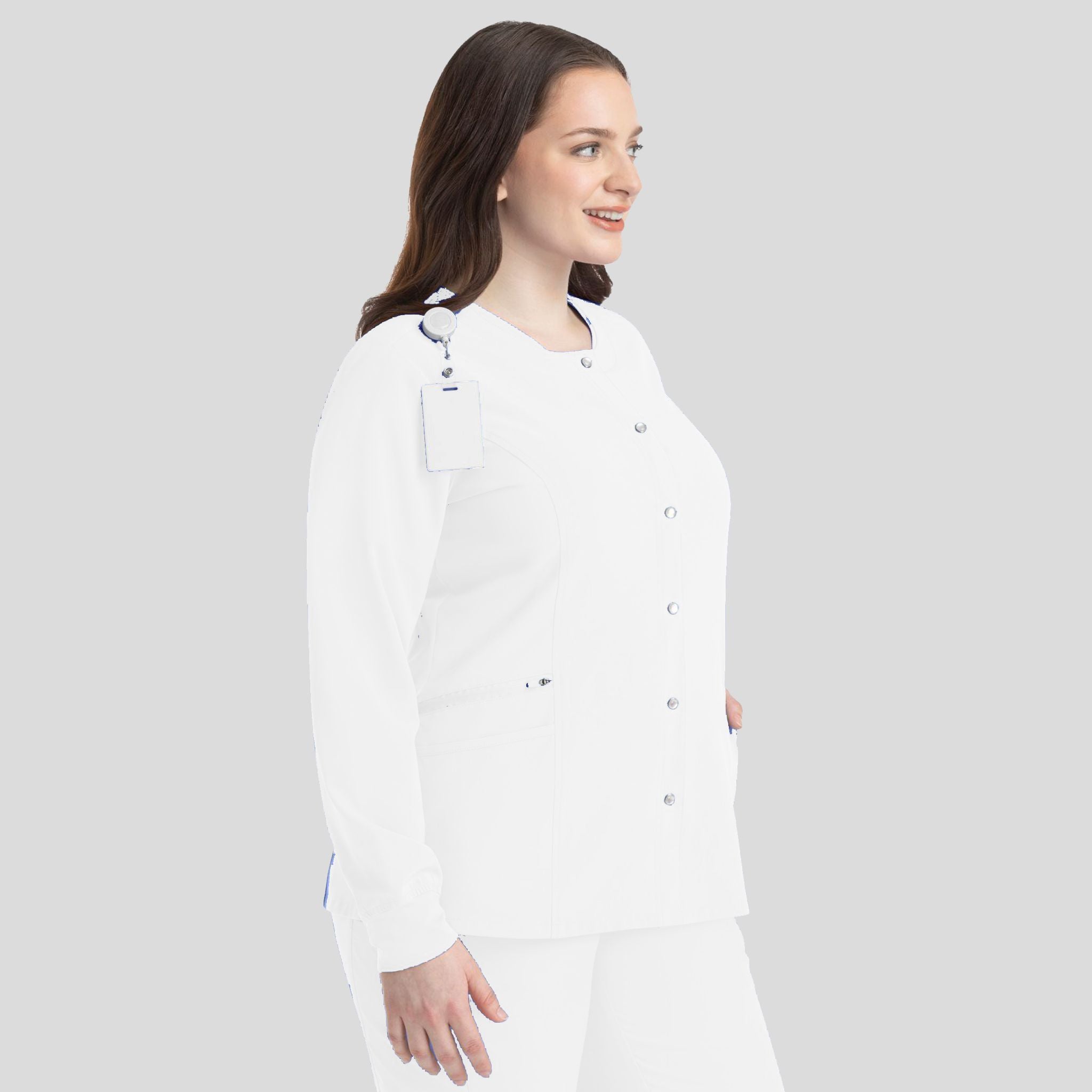 Women’s Snap Jacket | White