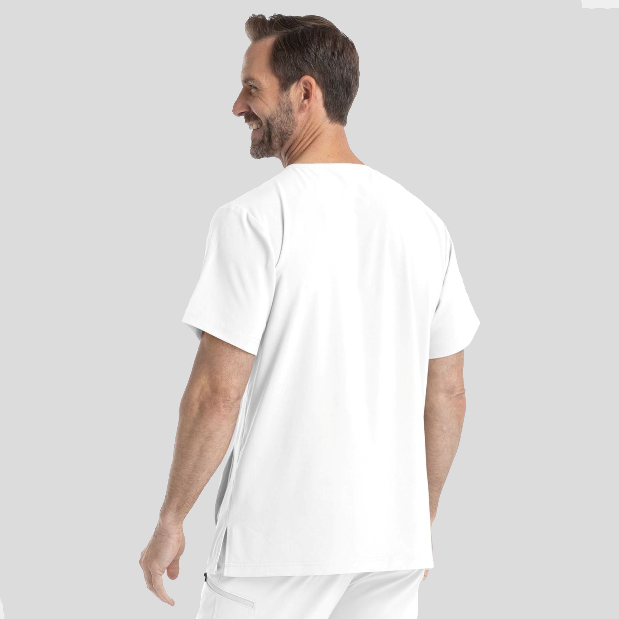 Men's V-Neck Top | White