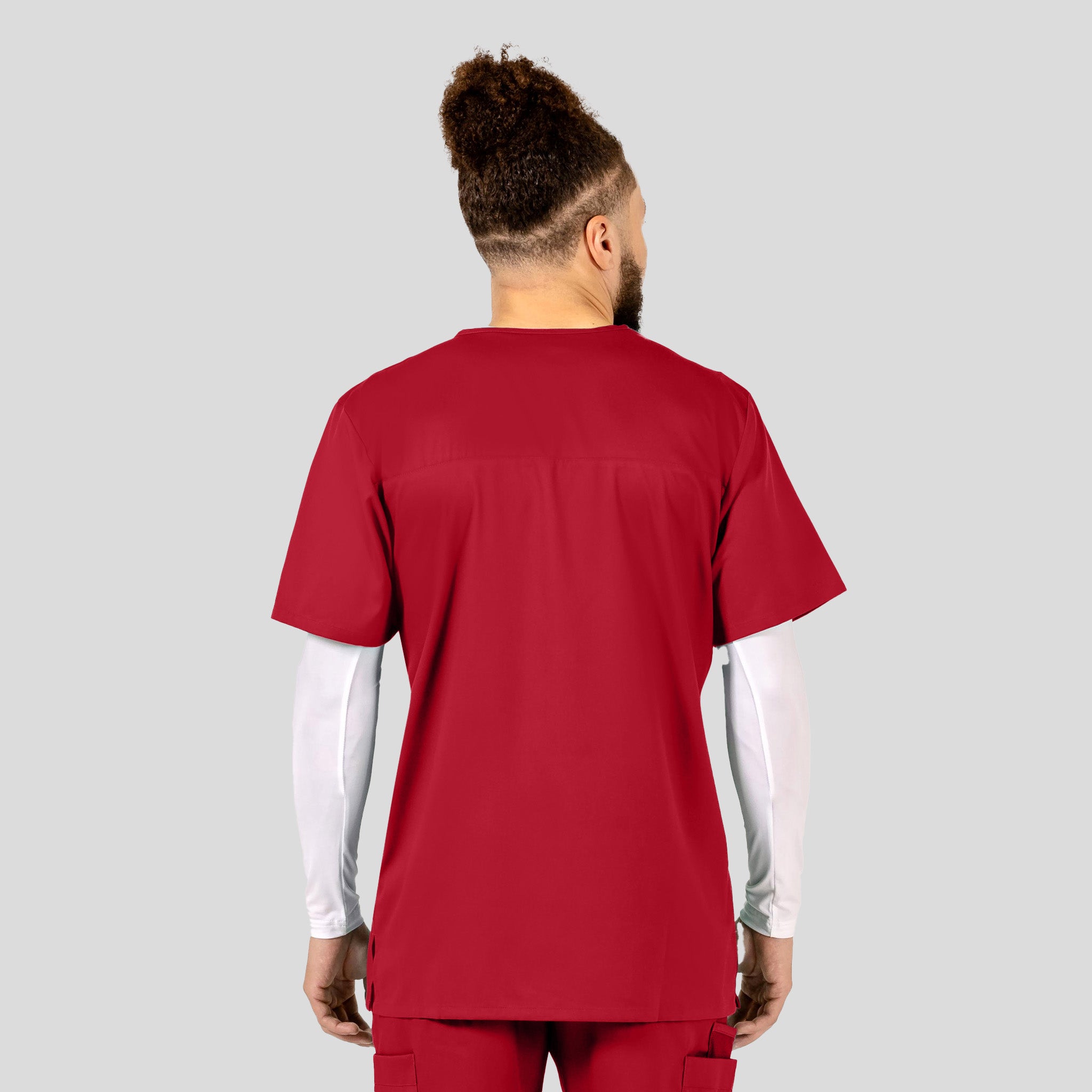 Men’s V-Neck Top | Red