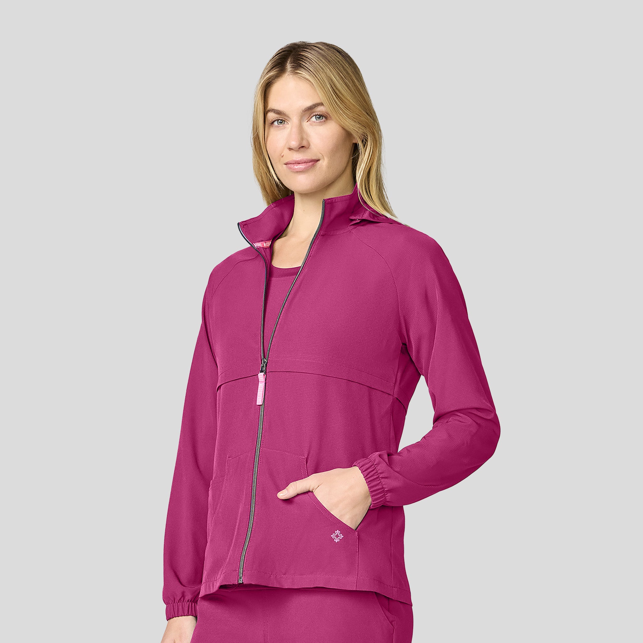 Amp Warm Up Scrub Jacket | Pink Power