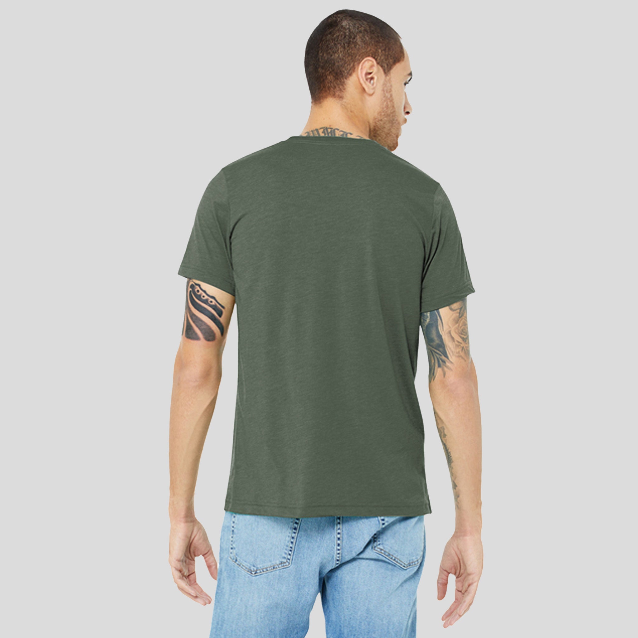 Unisex Triblend Short Sleeve Tee | Military Green Triblend