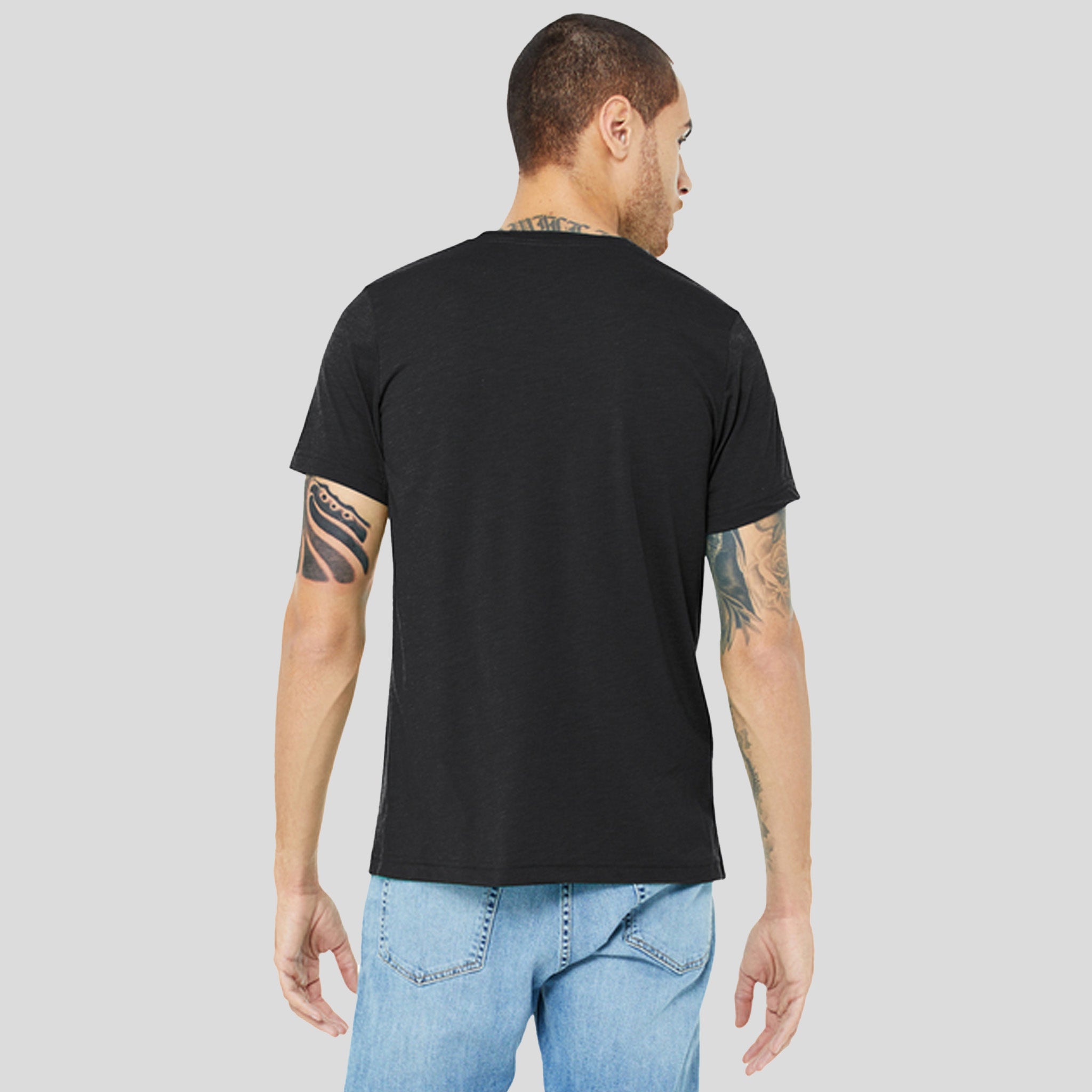 Unisex Triblend Short Sleeve Tee | Solid Dark Grey Triblend