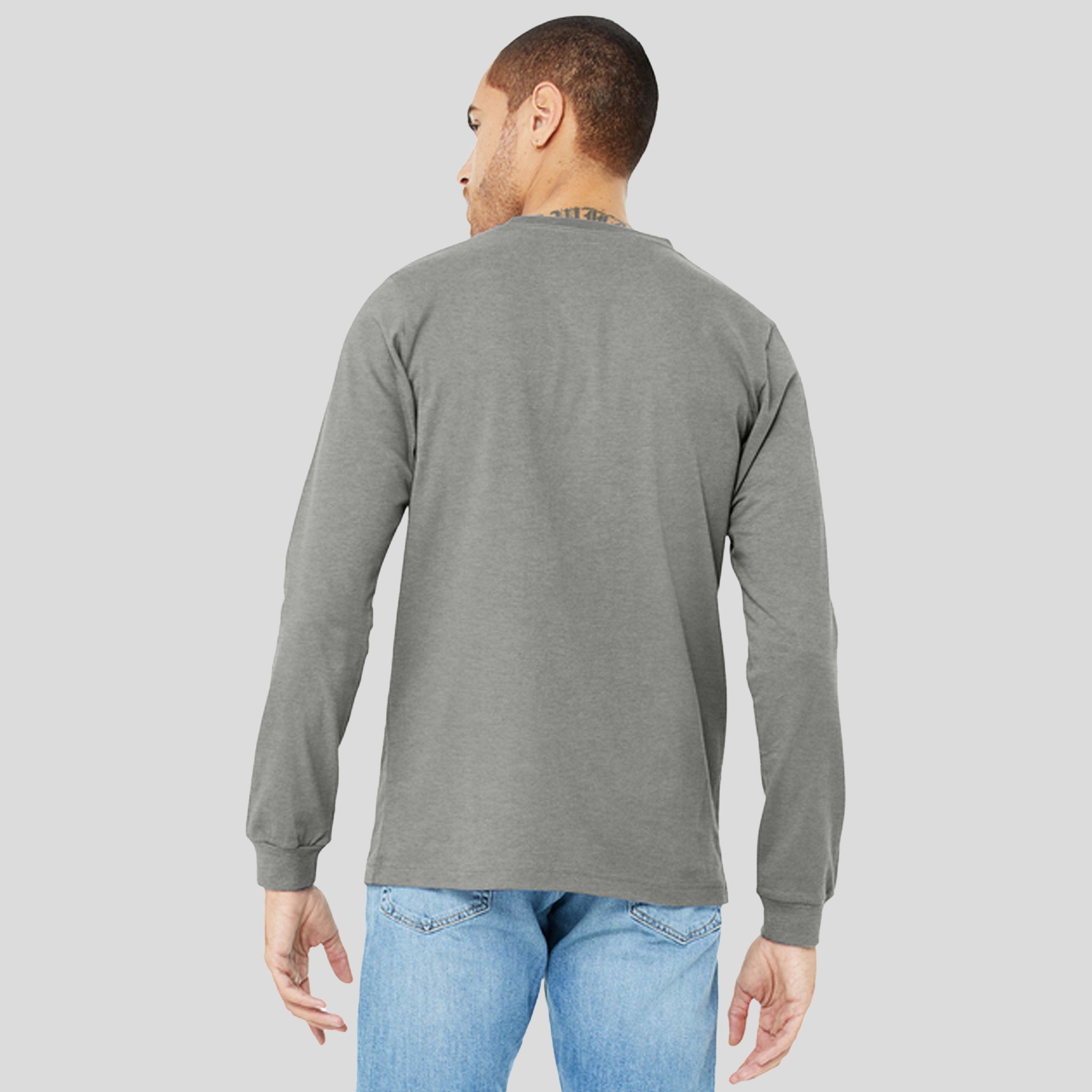 Unisex Heather CVC Long Sleeve Tee | Heather Stone