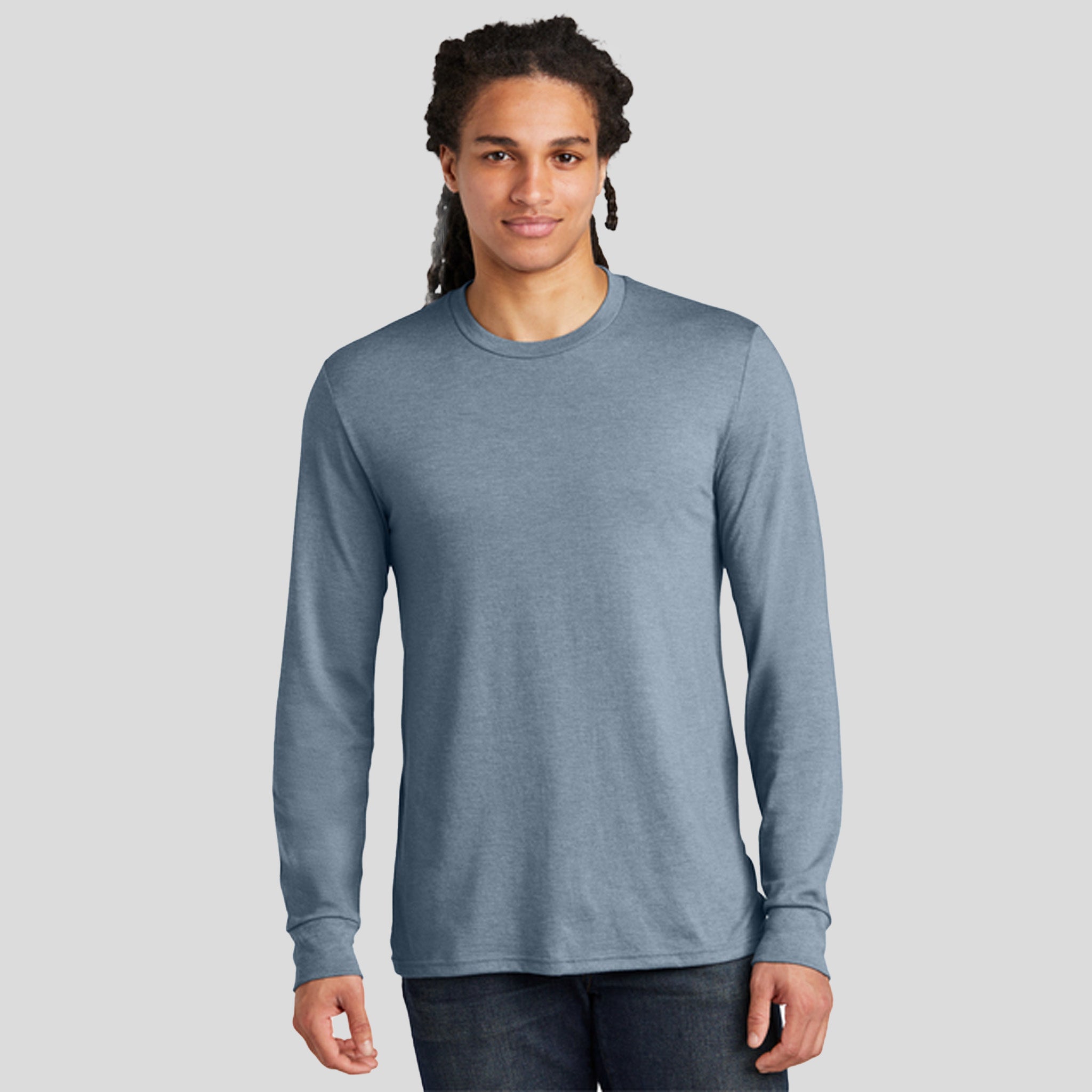 Perfect Tri® Long Sleeve Tee | Flint Blue Heather