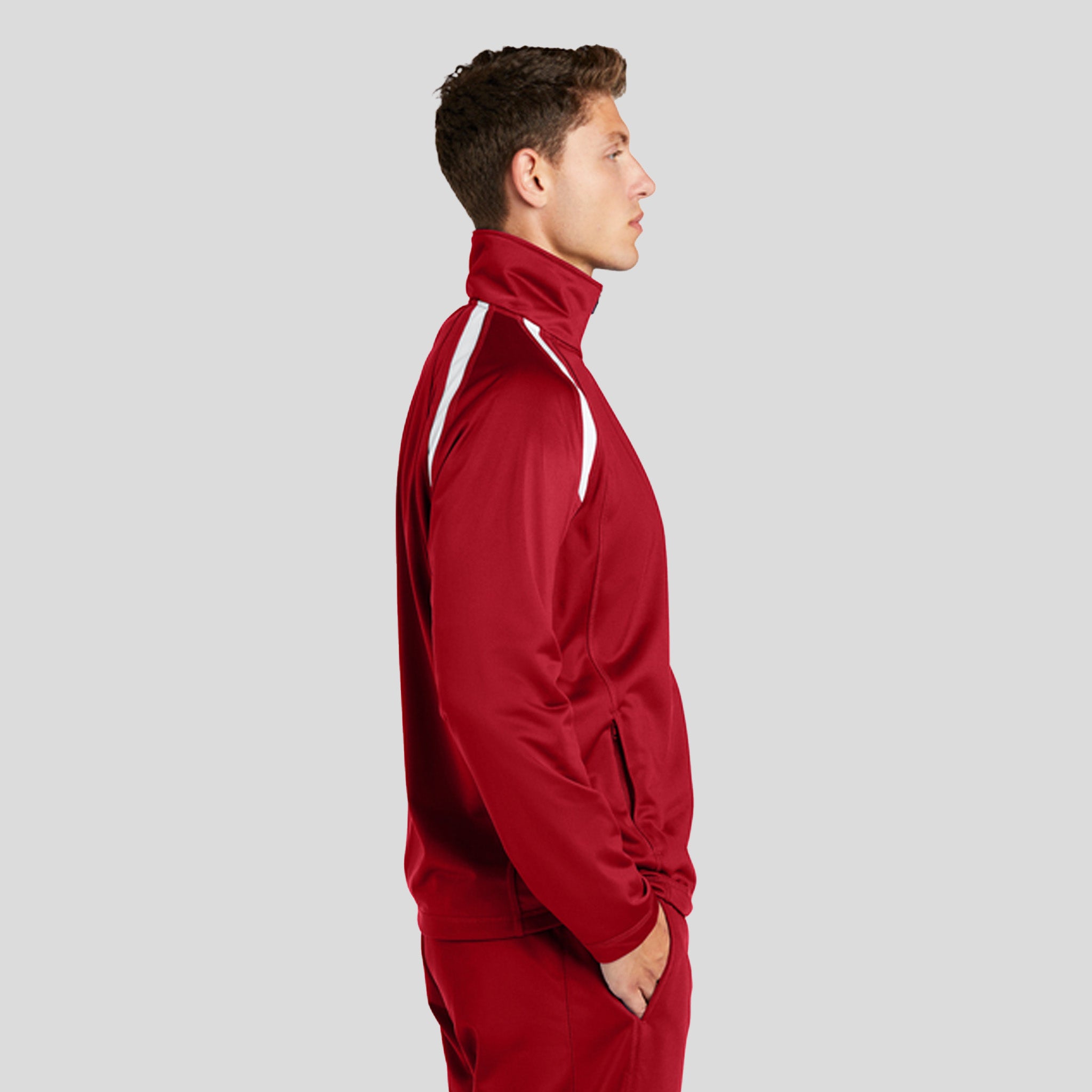 Tricot Track Jacket | True Red/White