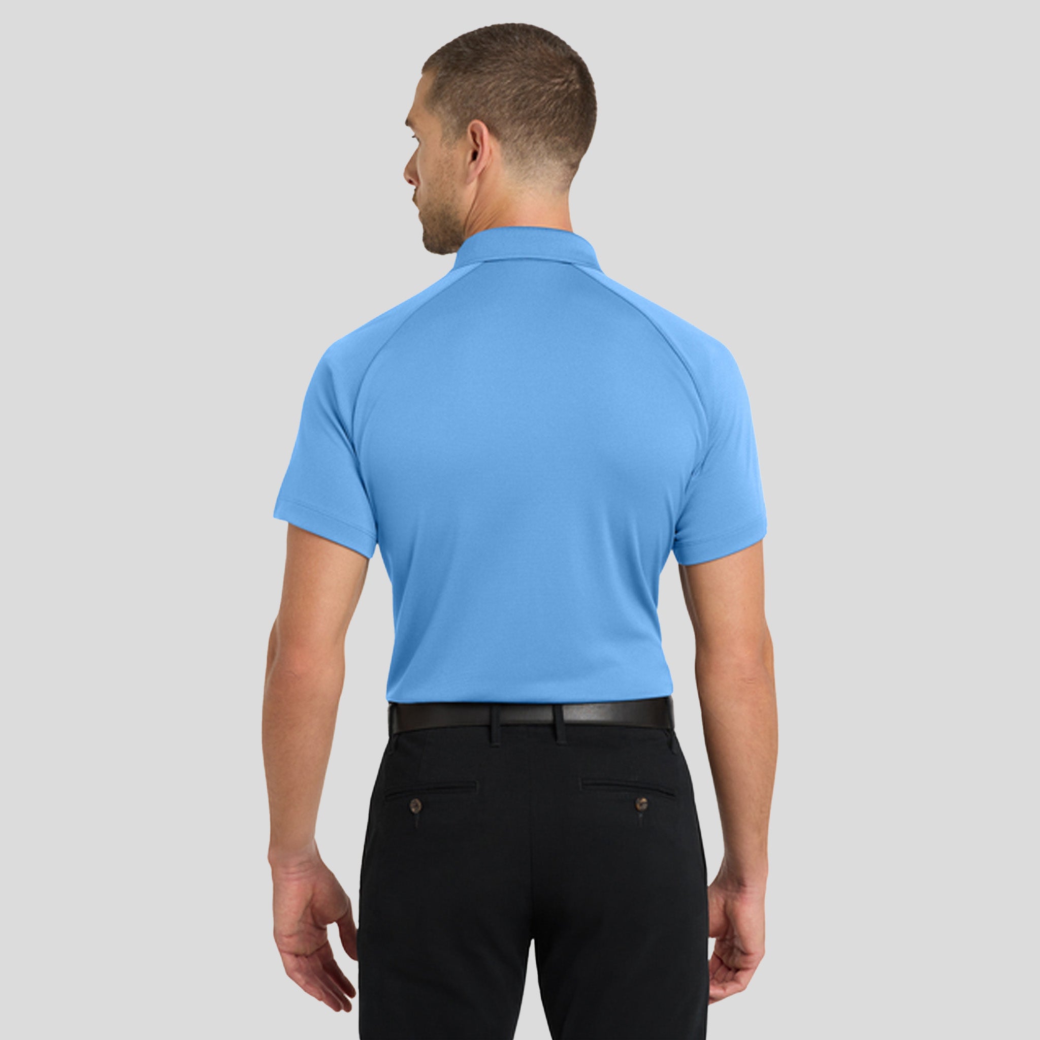 Crossover Raglan Polo | Azure Blue