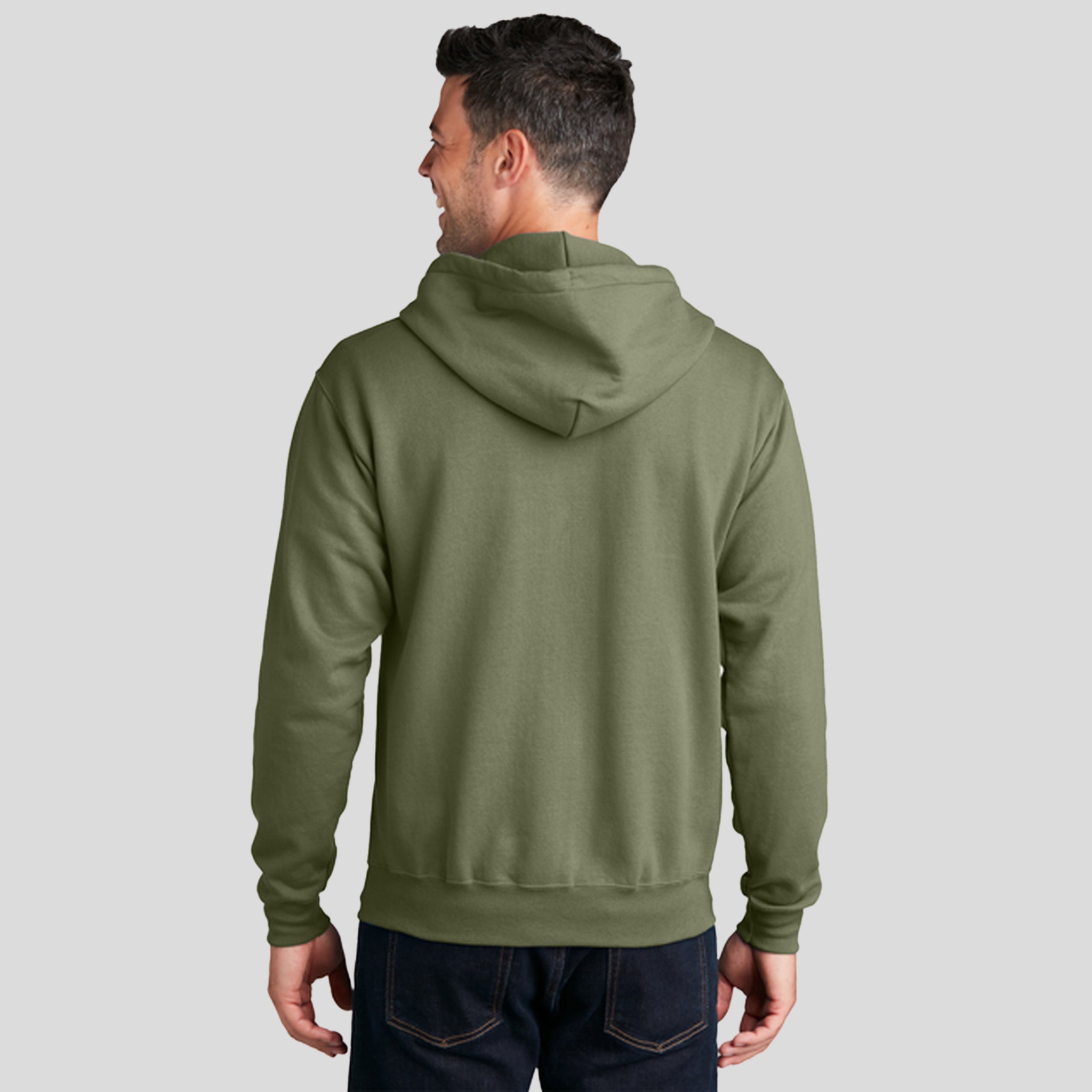 Core Fleece Full-Zip Hooded Sweatshirt | Olive Drab Green